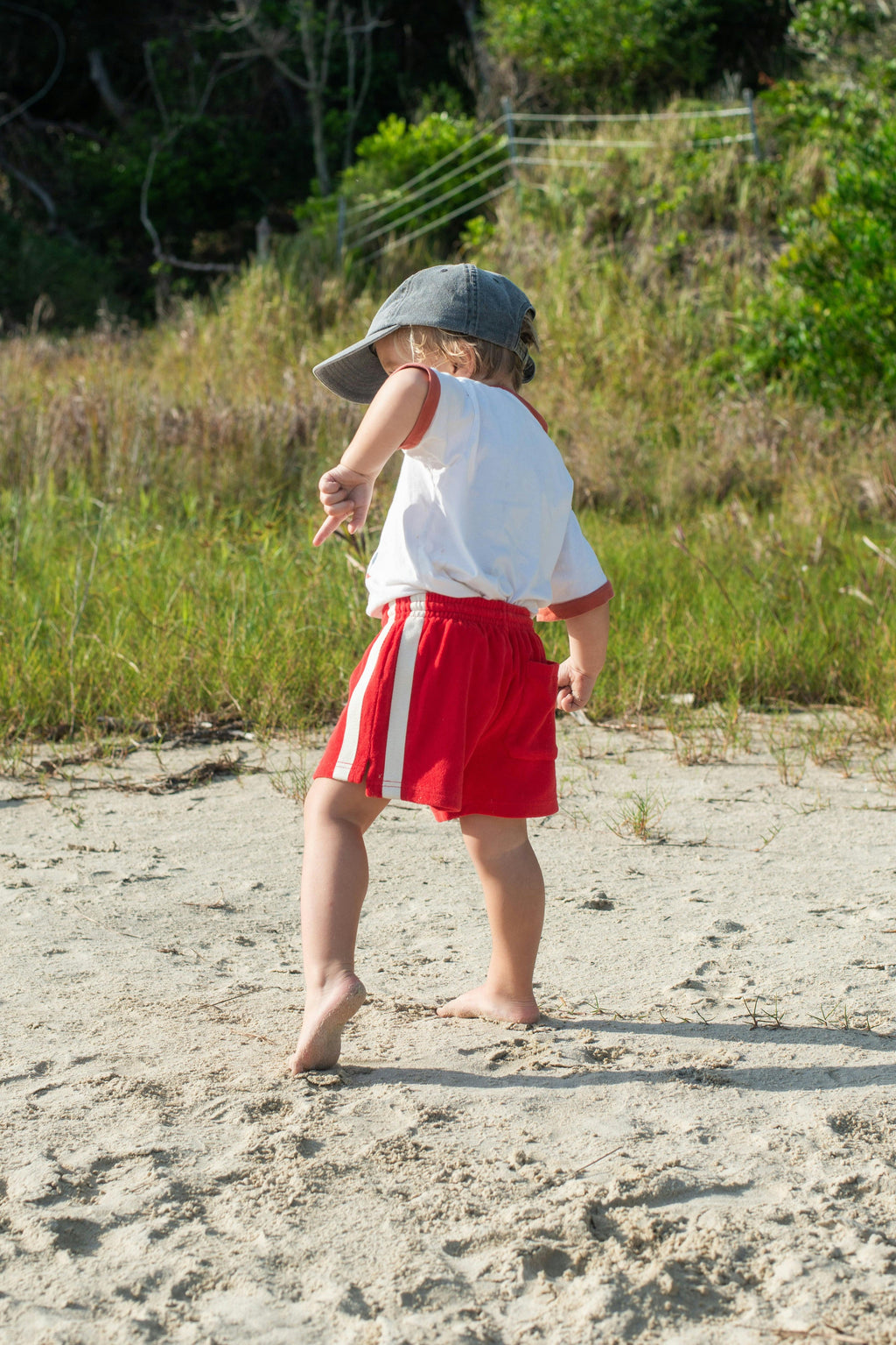 Mini Terry Towelling Shorts Chilli