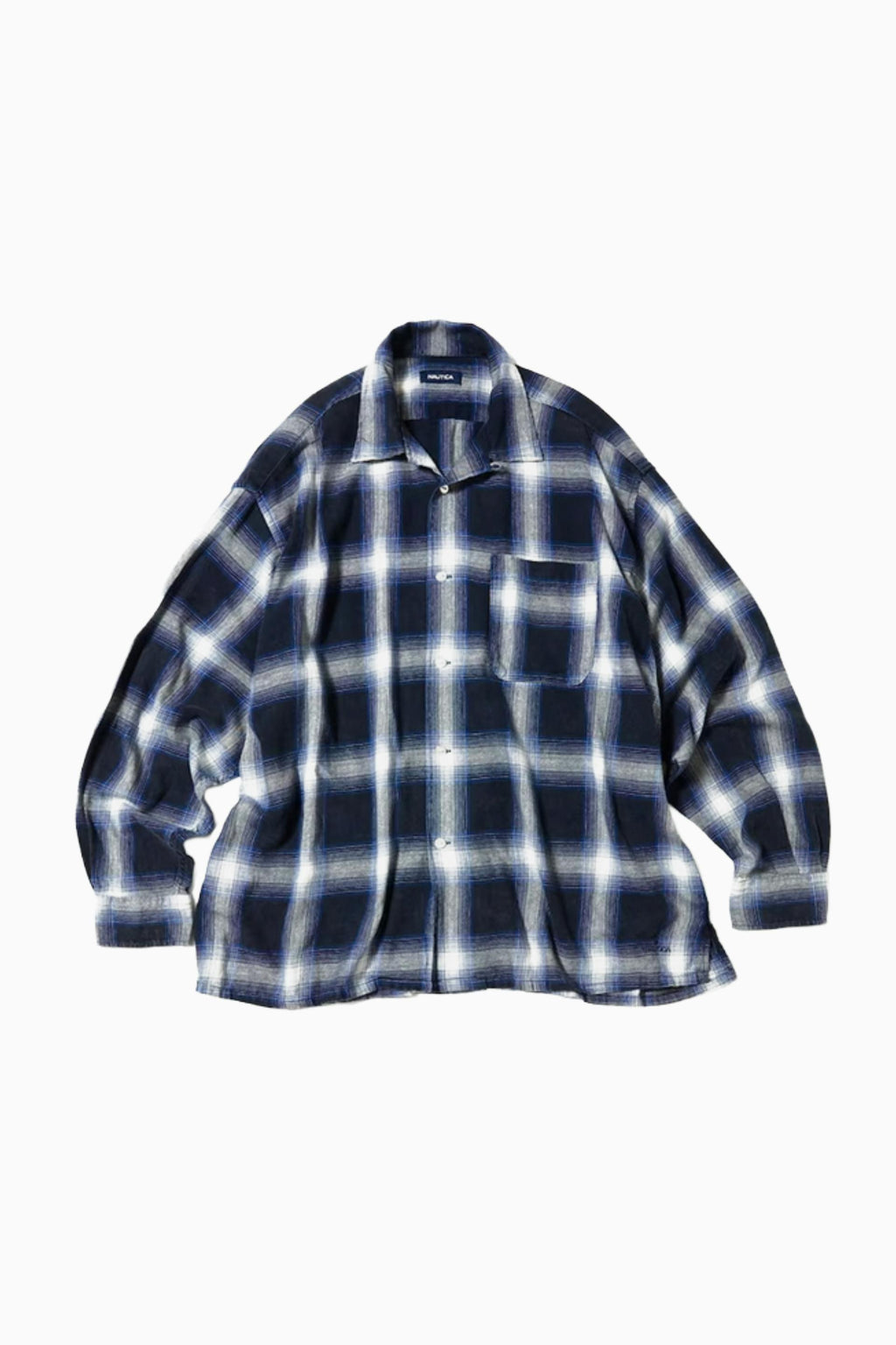 Nautica Japan Ombre Check Shirt L/S Navy