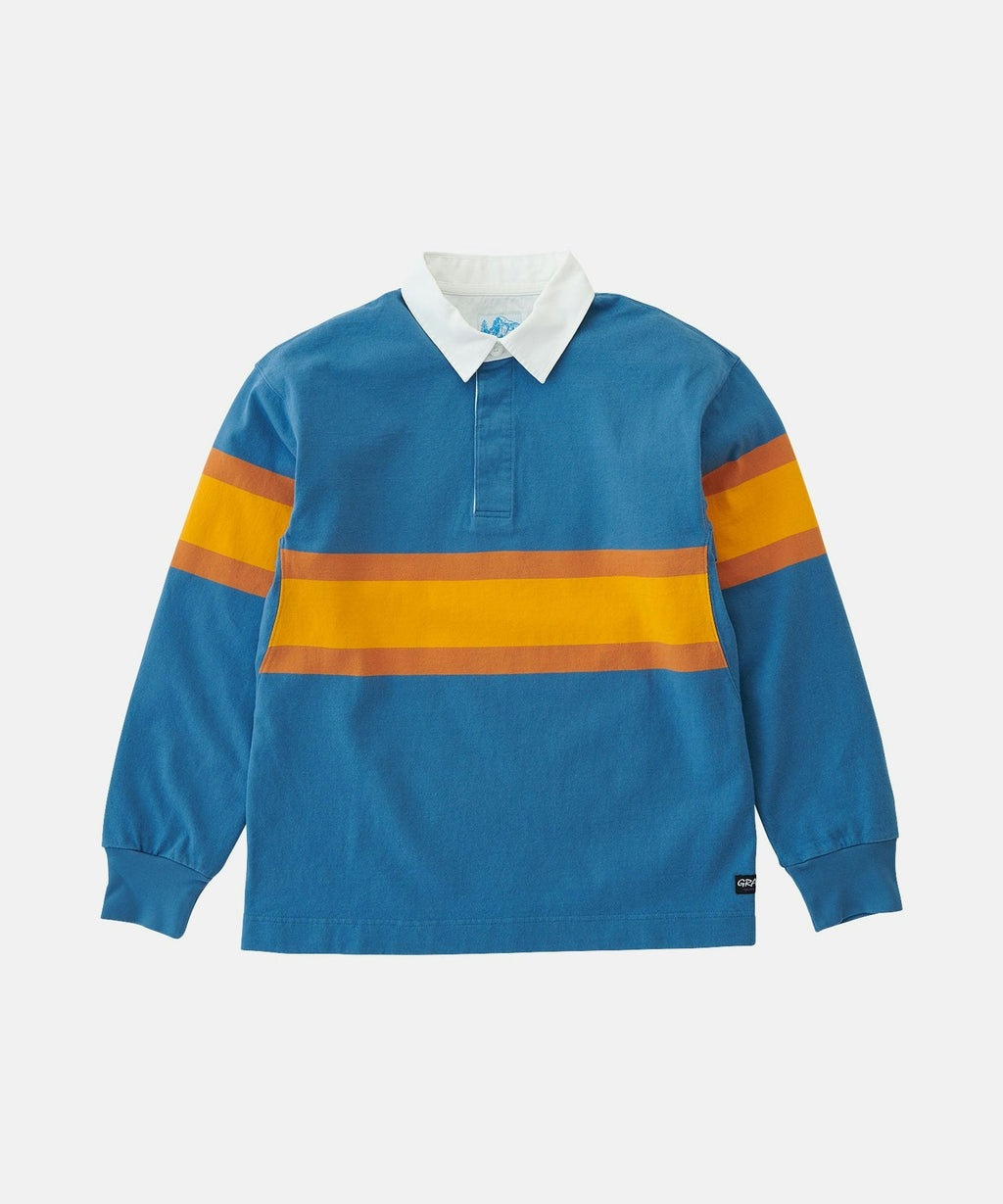 Gramicci Langdon Rugby Shirt in Sky Apricot