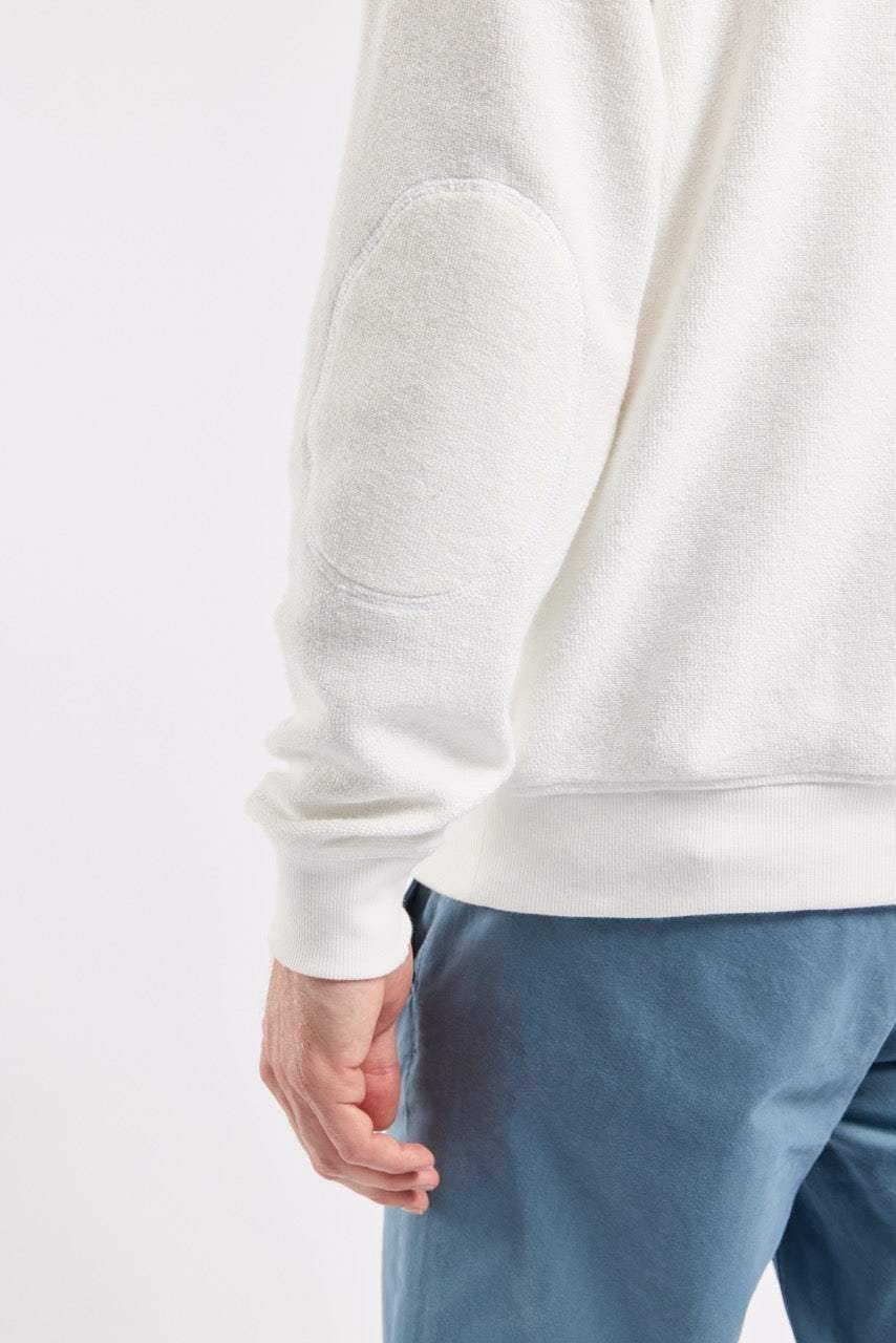 Armor Lux Cotton Boucle Sweatshirt in Milk