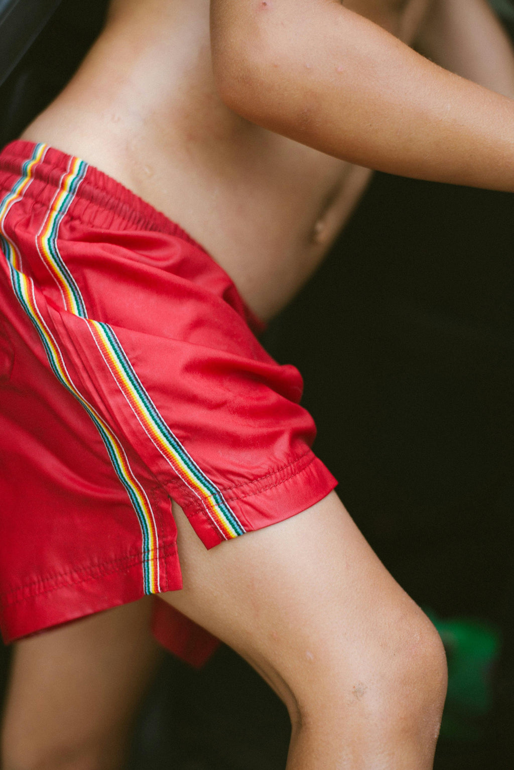 Kids Boardshorts Rainbow Red