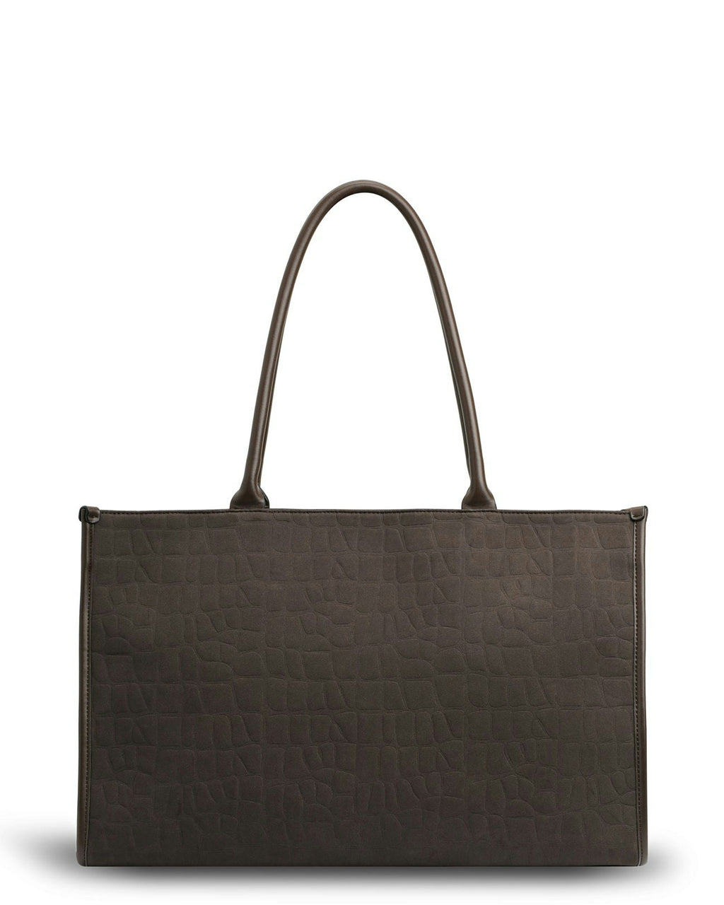 The Era Bag (CHOCOLATE SUEDE) Croc Embossed Tote Bag