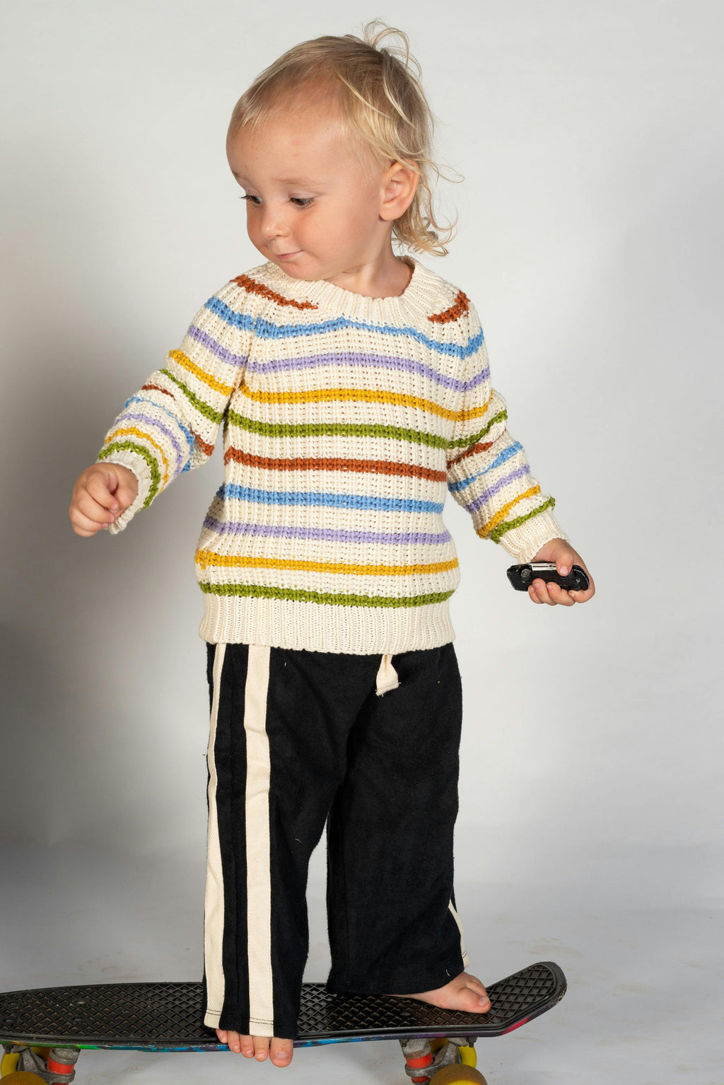 Mini Terry Pant in Black