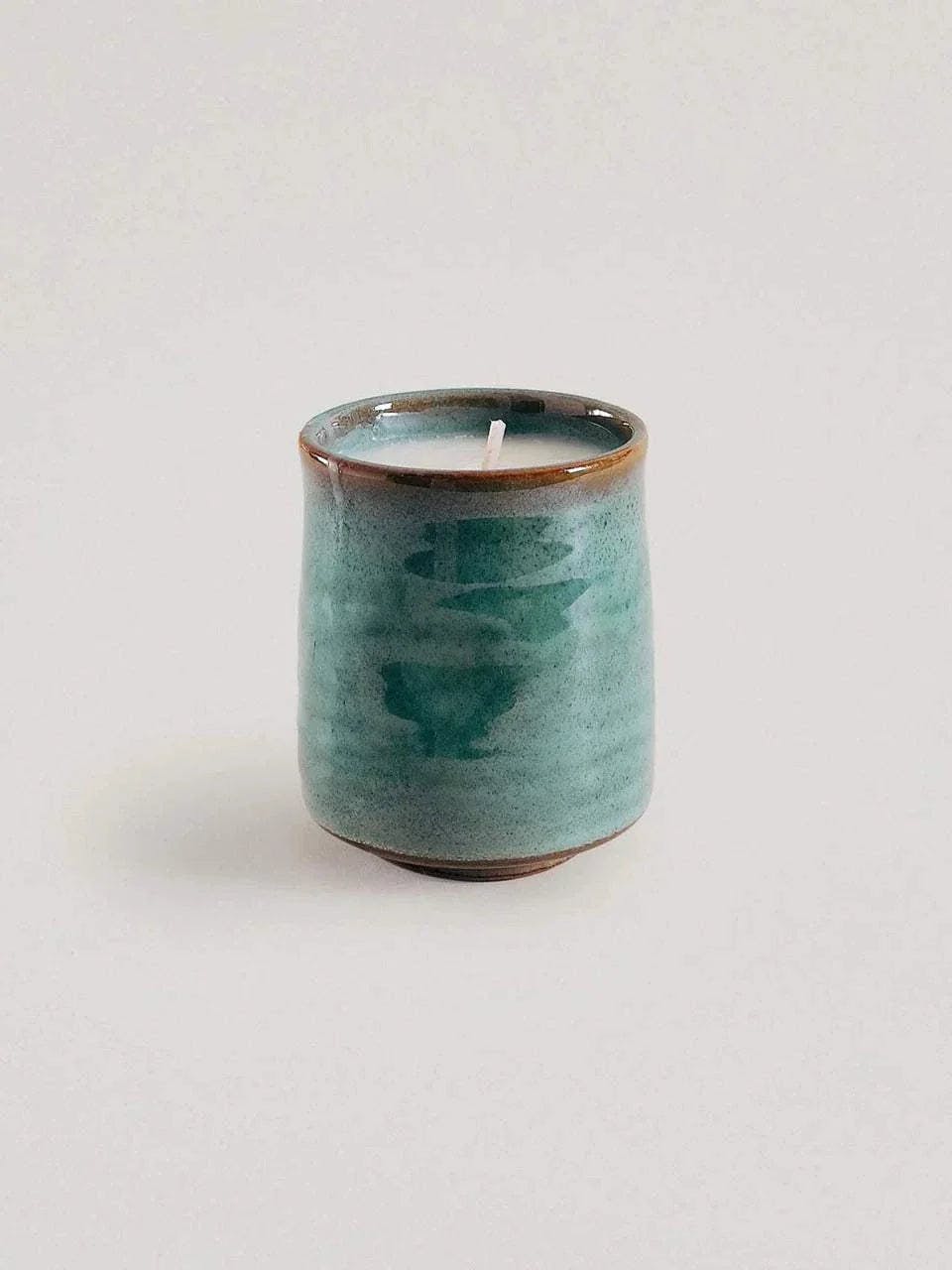 Provider Store Kadoma Japanese Ceramic Candle Green