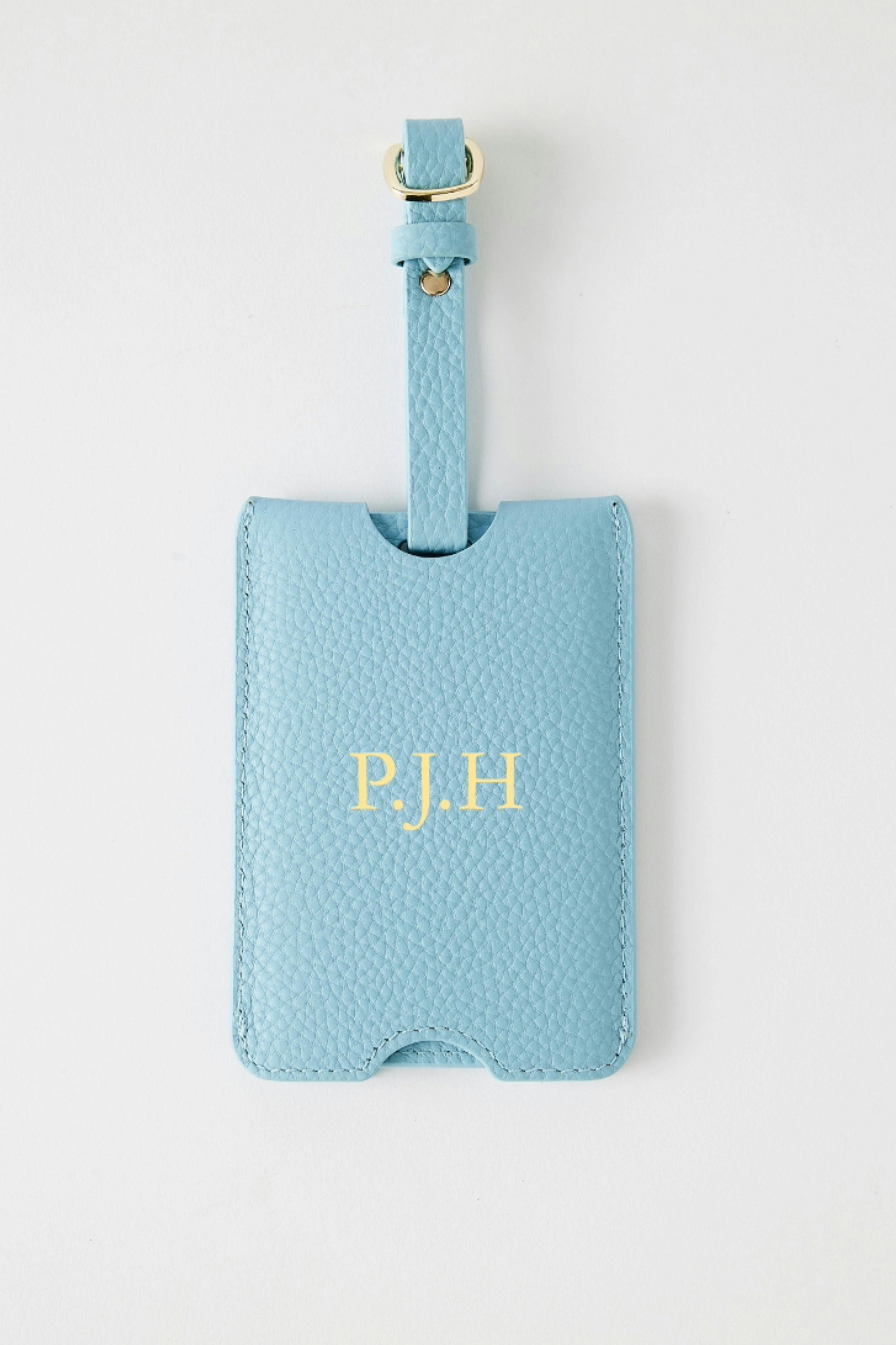 Leather Luggage Tag | Blue Gold