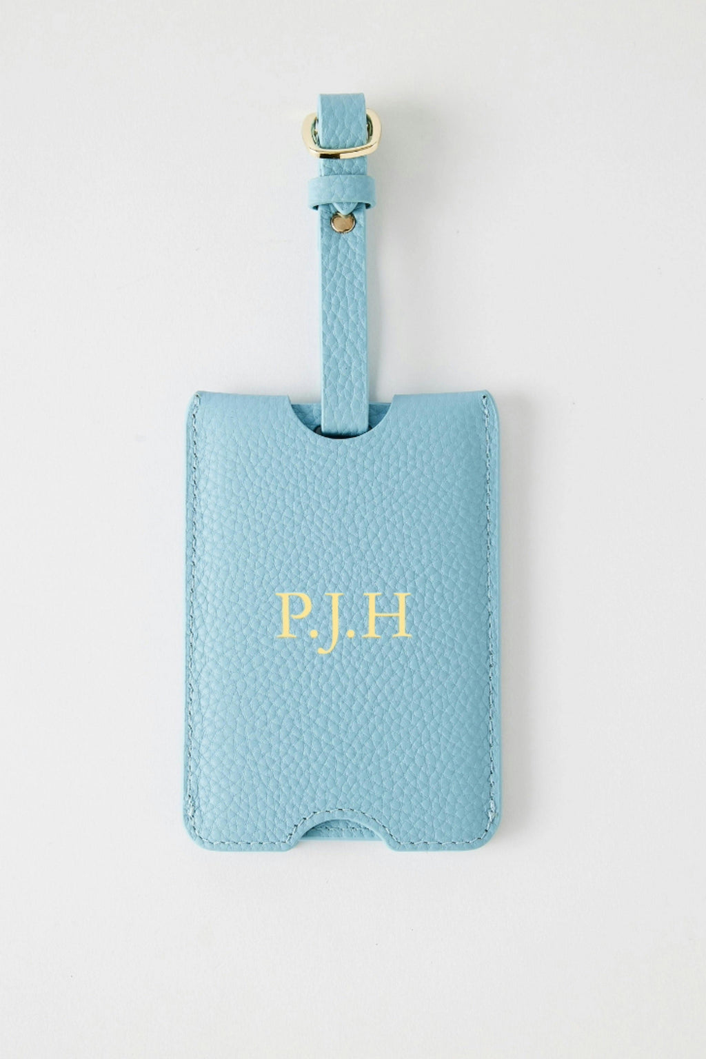 Leather Luggage Tag | Blue Gold