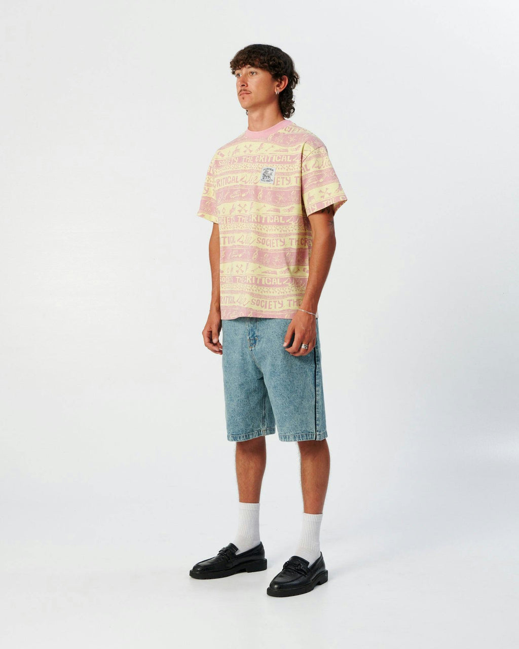 Wedd Stripe Tee - Lemon