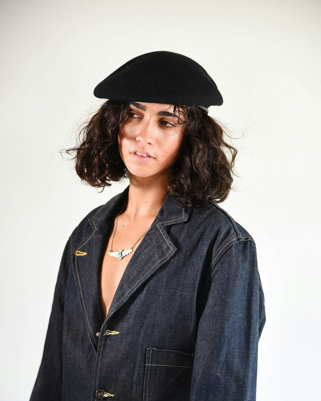 The Château Beret – Black Wool French Artist Hat