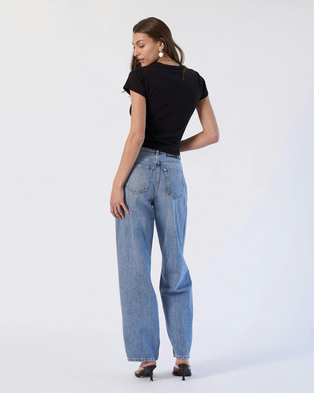 Donna High Relaxed Jeans - Stream Sky Used