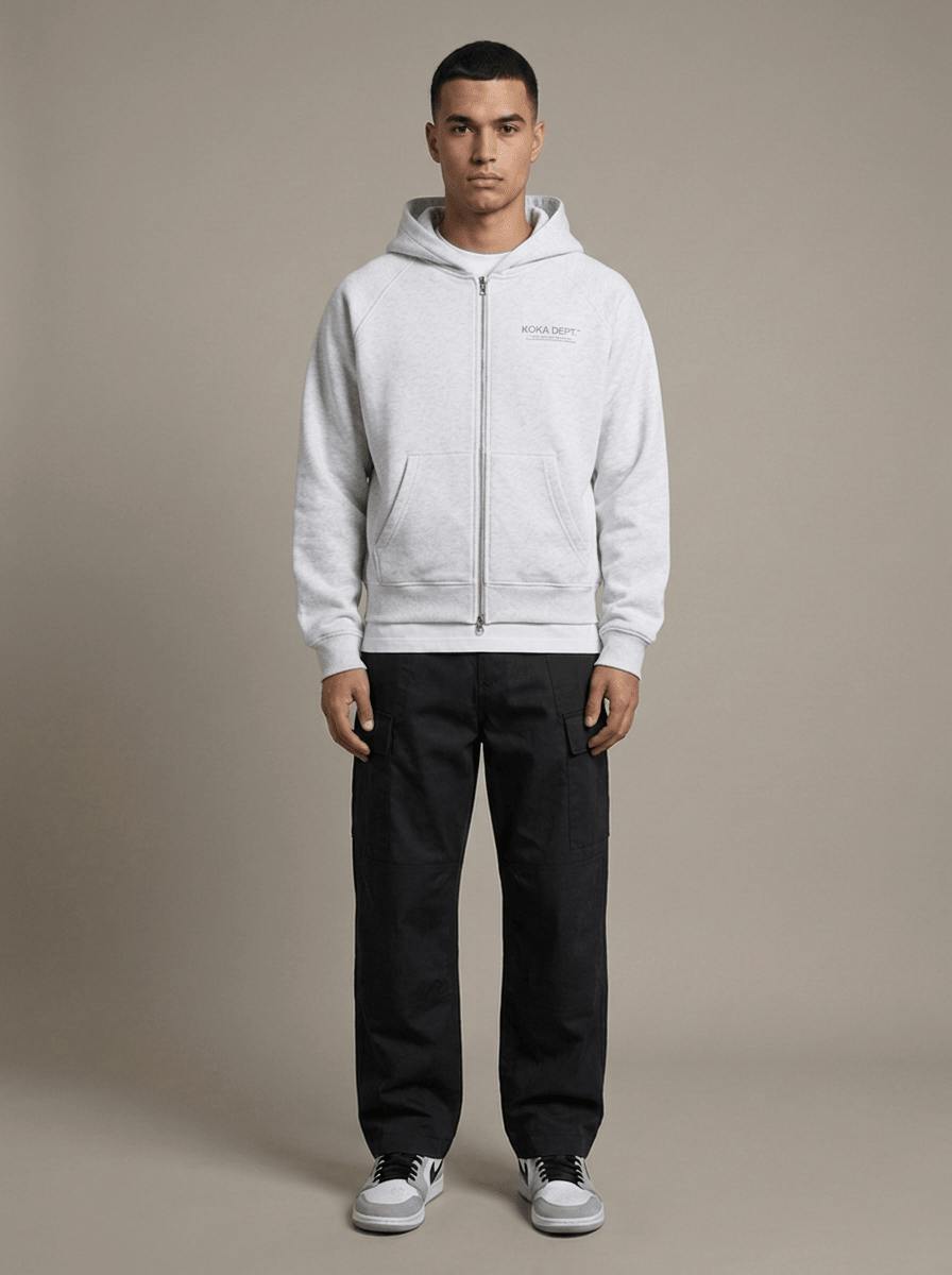 Core Zip Up Hoodie - Grey