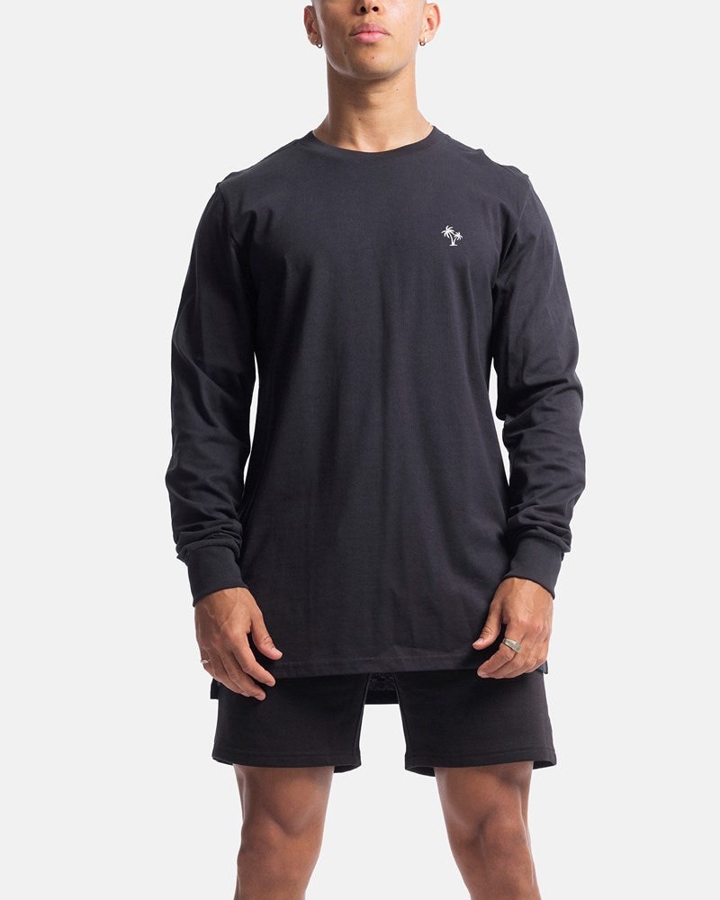Palm Embroidery Long Sleeve Tee