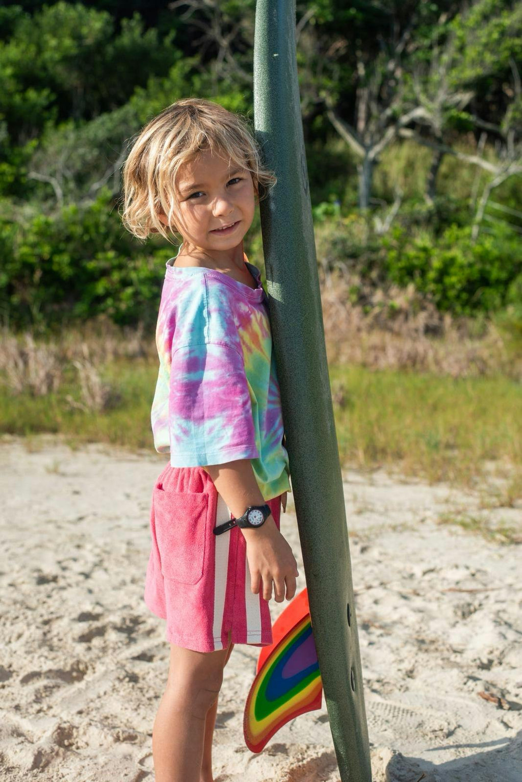 Mini Terry Towelling Shorts Strawberry