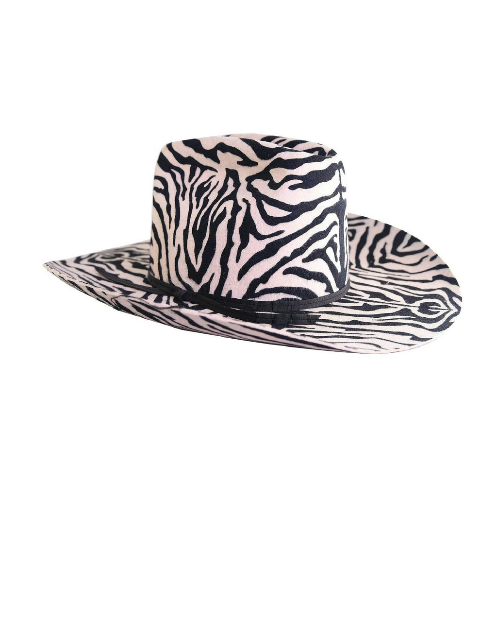 The Ruby Cowboy Felt Hat – Zebra Print | Limited Edition