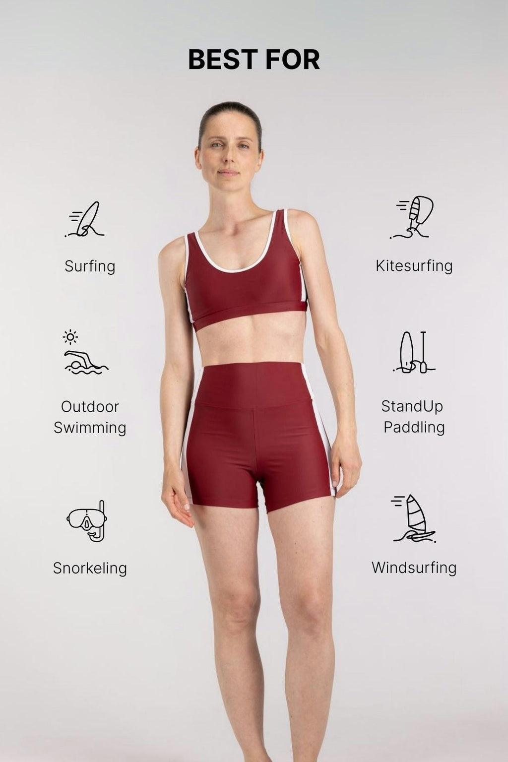 Sport Shorts ― Red / White