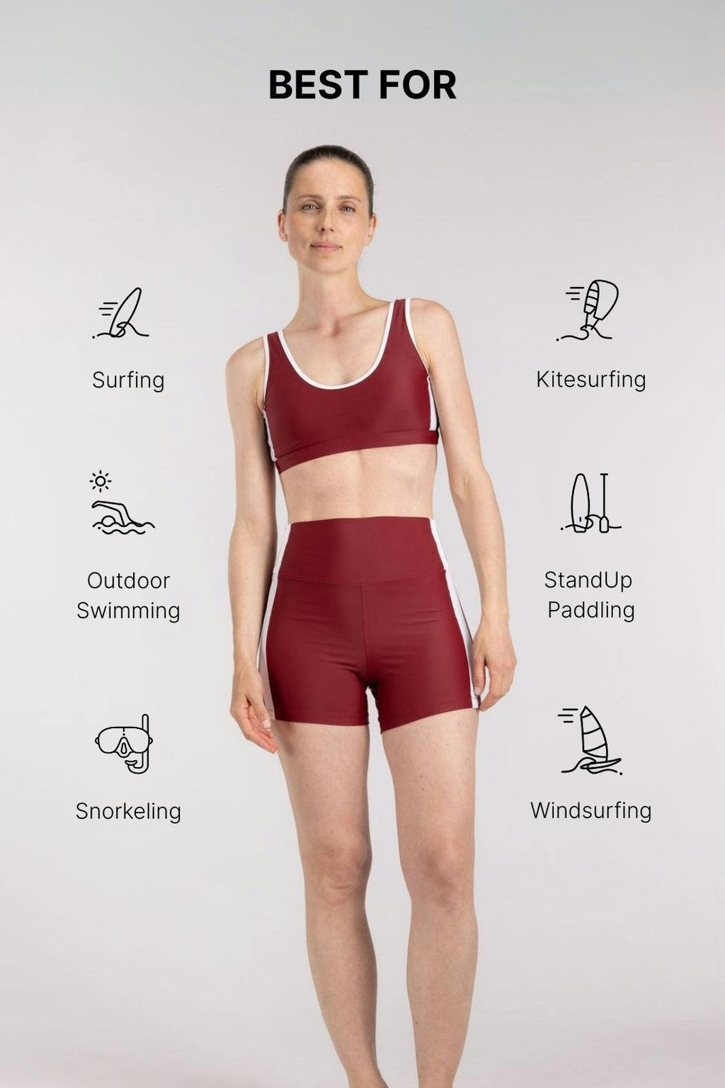 Sport Shorts ― Red / White