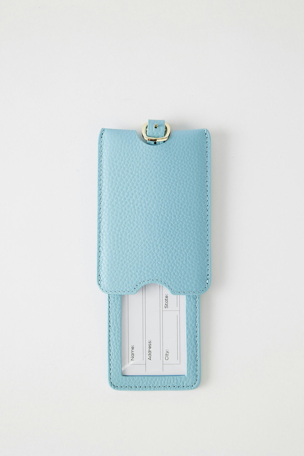 Leather Luggage Tag | Blue Gold
