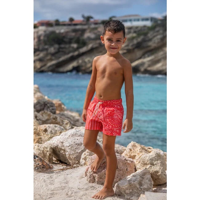 Ushuant Red Swim Shorts Kids