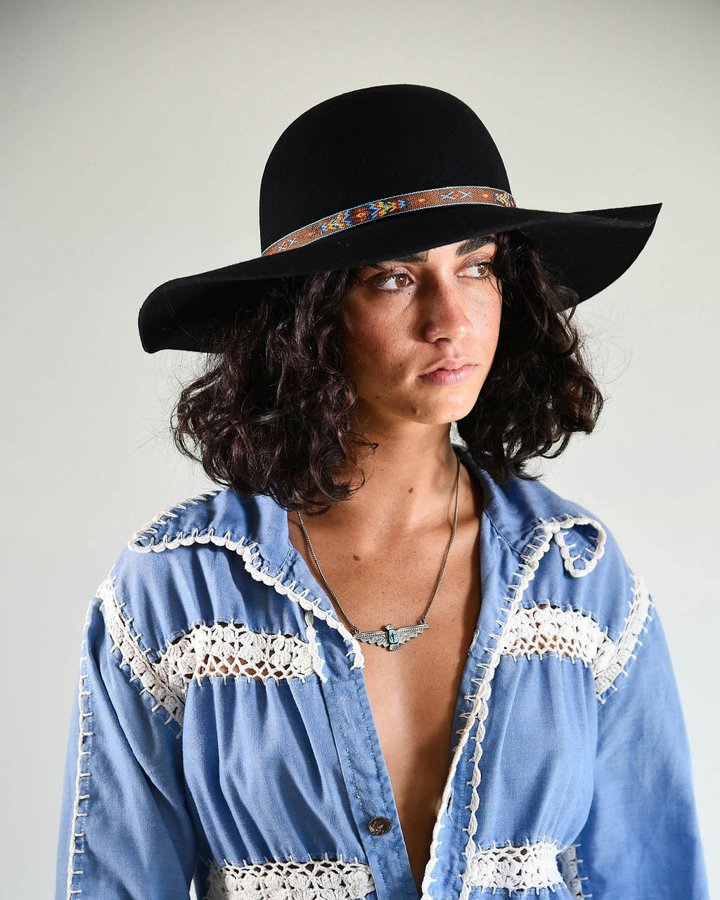 The Little Hippie Floppy Felt Hat - Black