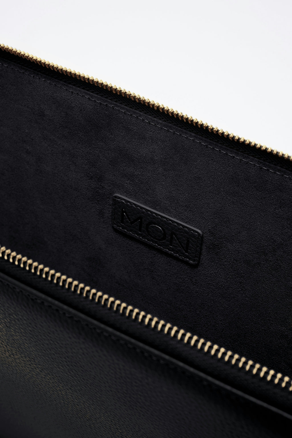 16" Padded Leather Laptop Case | Black Gold