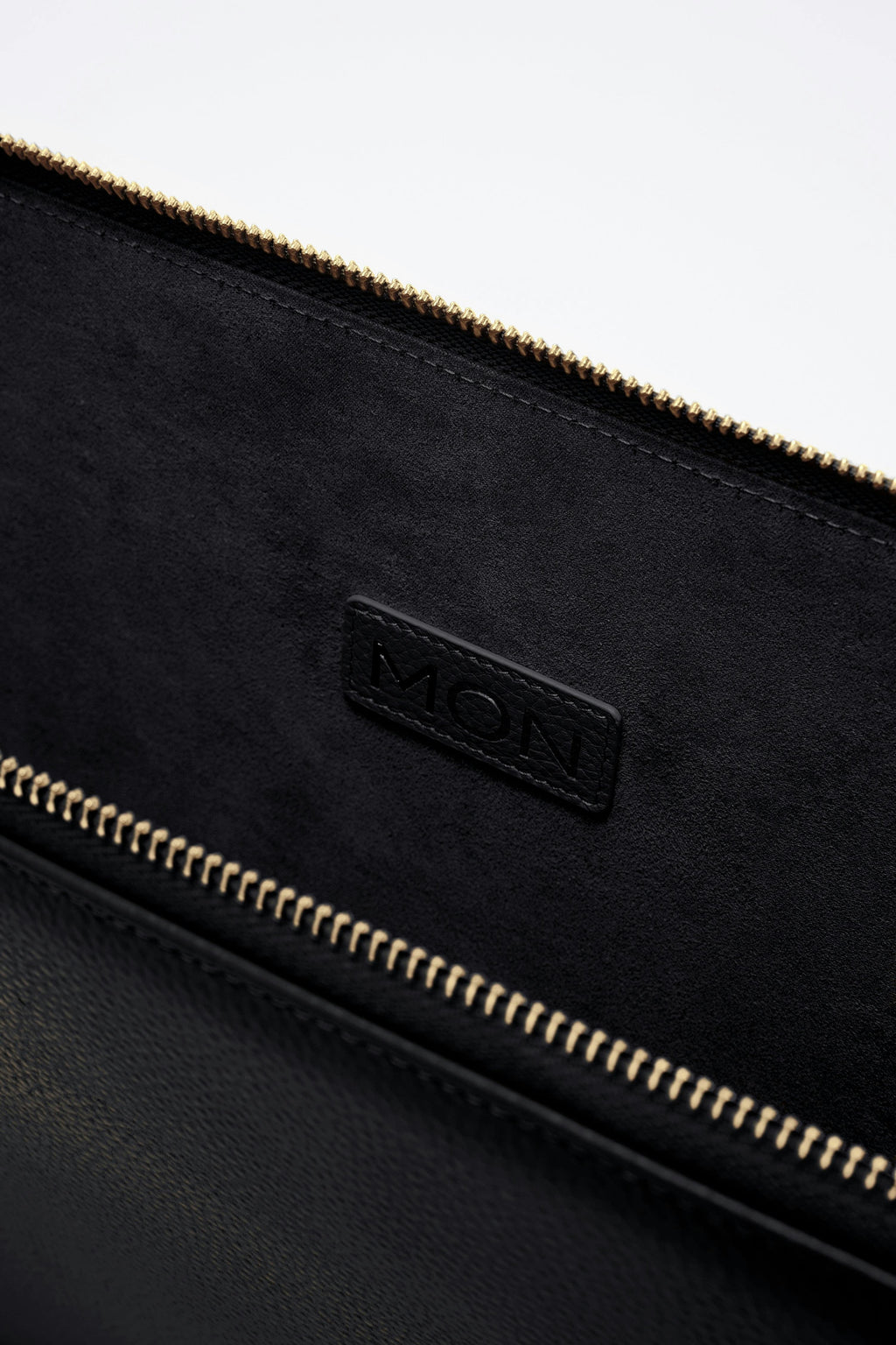 16" Padded Leather Laptop Case | Black Gold