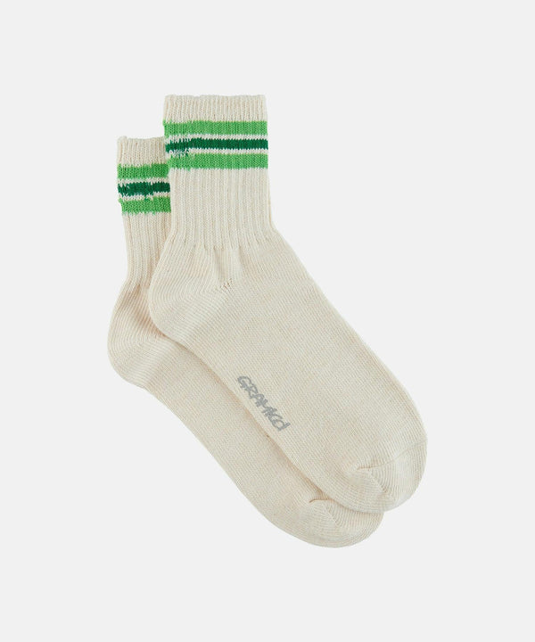 Gramicci Hemp Blend Stripe Socks in Forest image 1