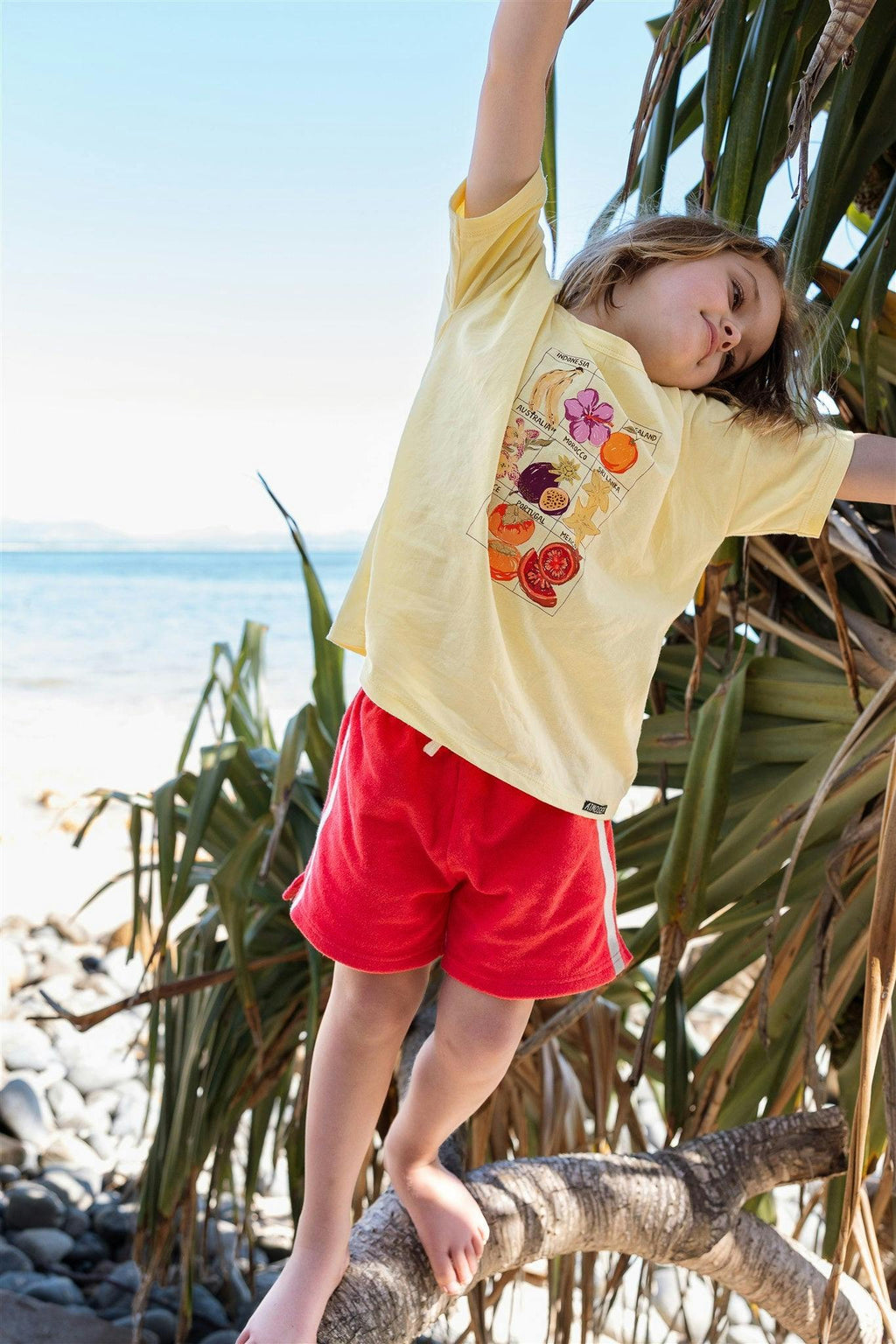 Mini Terry Towelling Shorts Chilli