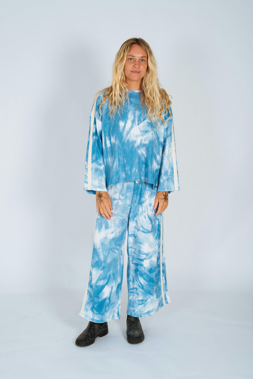 Waffle Lounge Pants in Cloud Tie Dye
