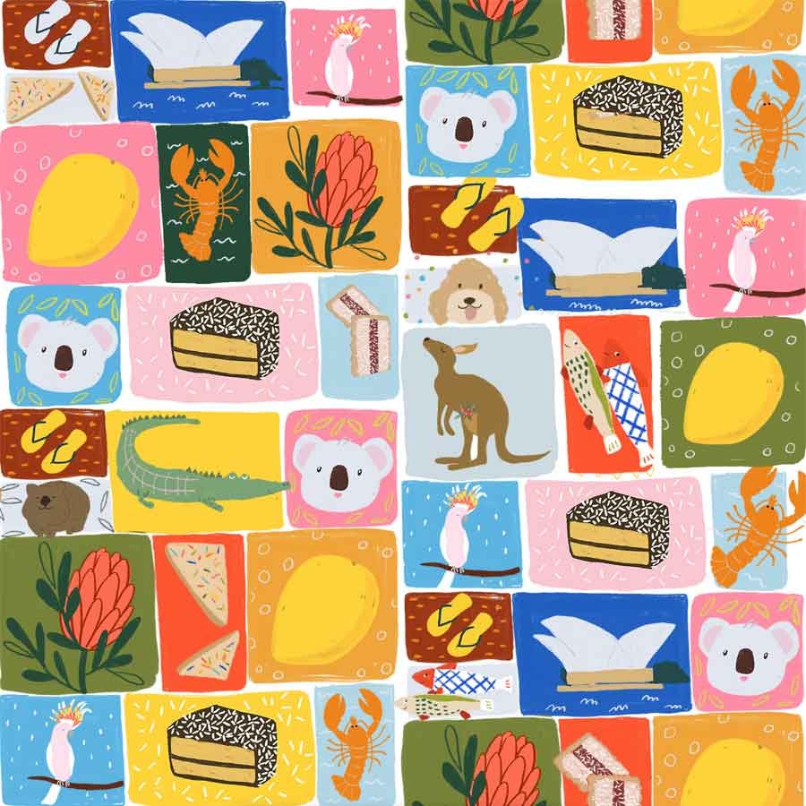 Tyoub x Suki McMaster Baby Bib Stay-dry - Aussie Icons