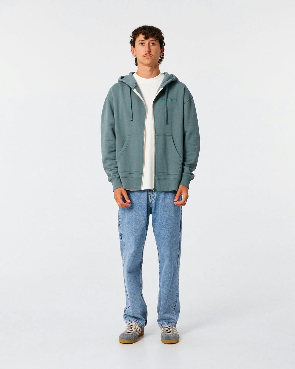 Business Zip Hood - Dusty Green