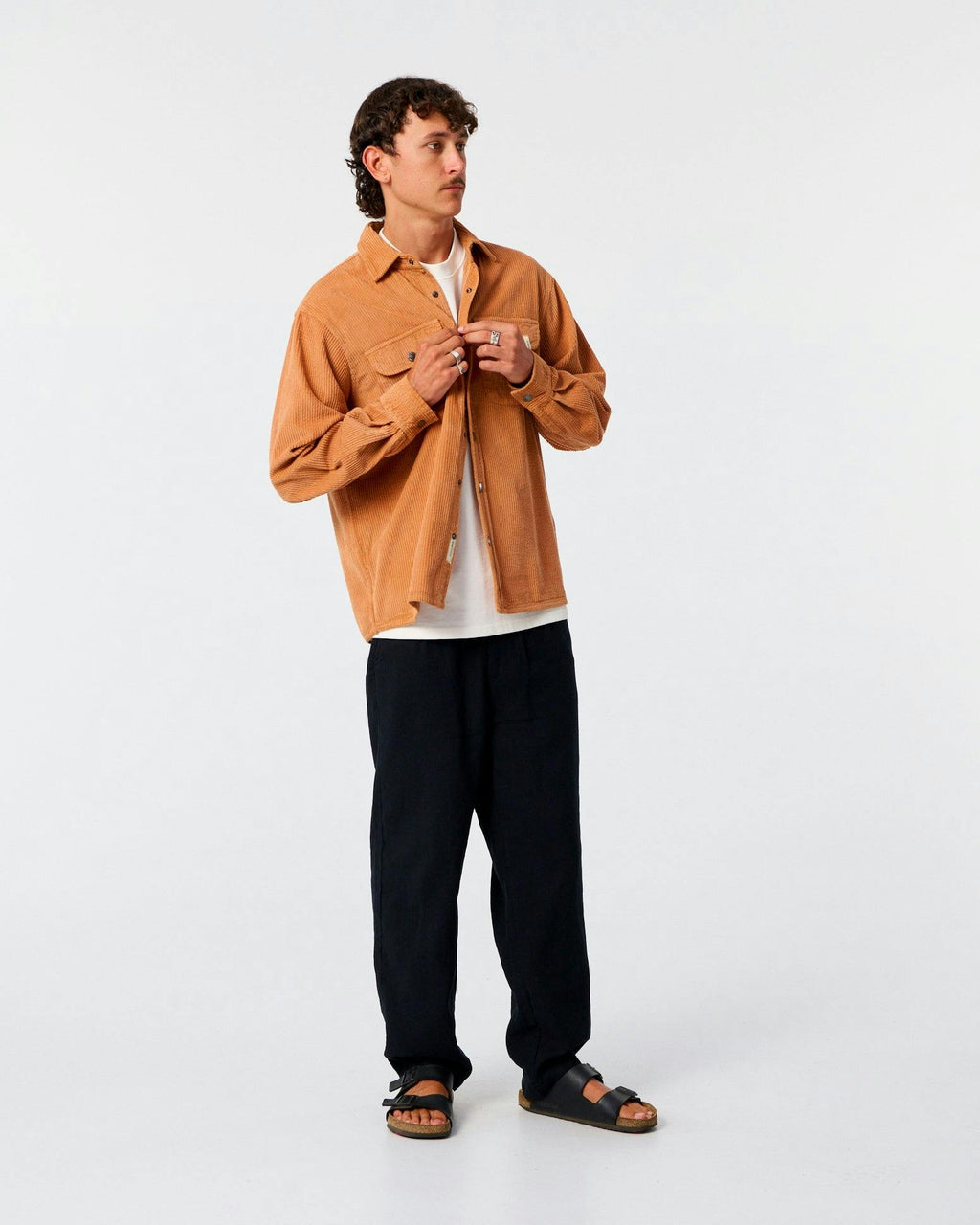 Surface Corduroy Overshirt - Terracotta