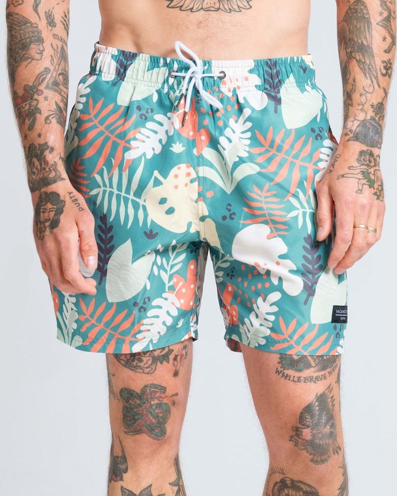 Abstract Leaf Swim Short