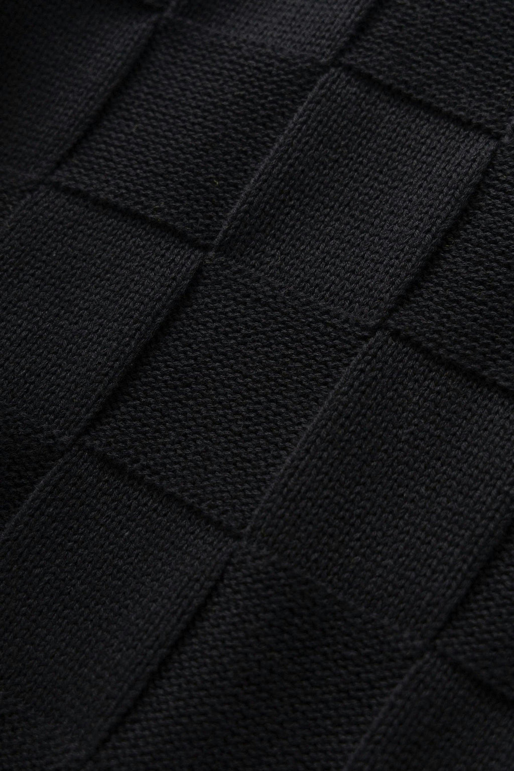 Service Works Check Knit Crewneck in Black