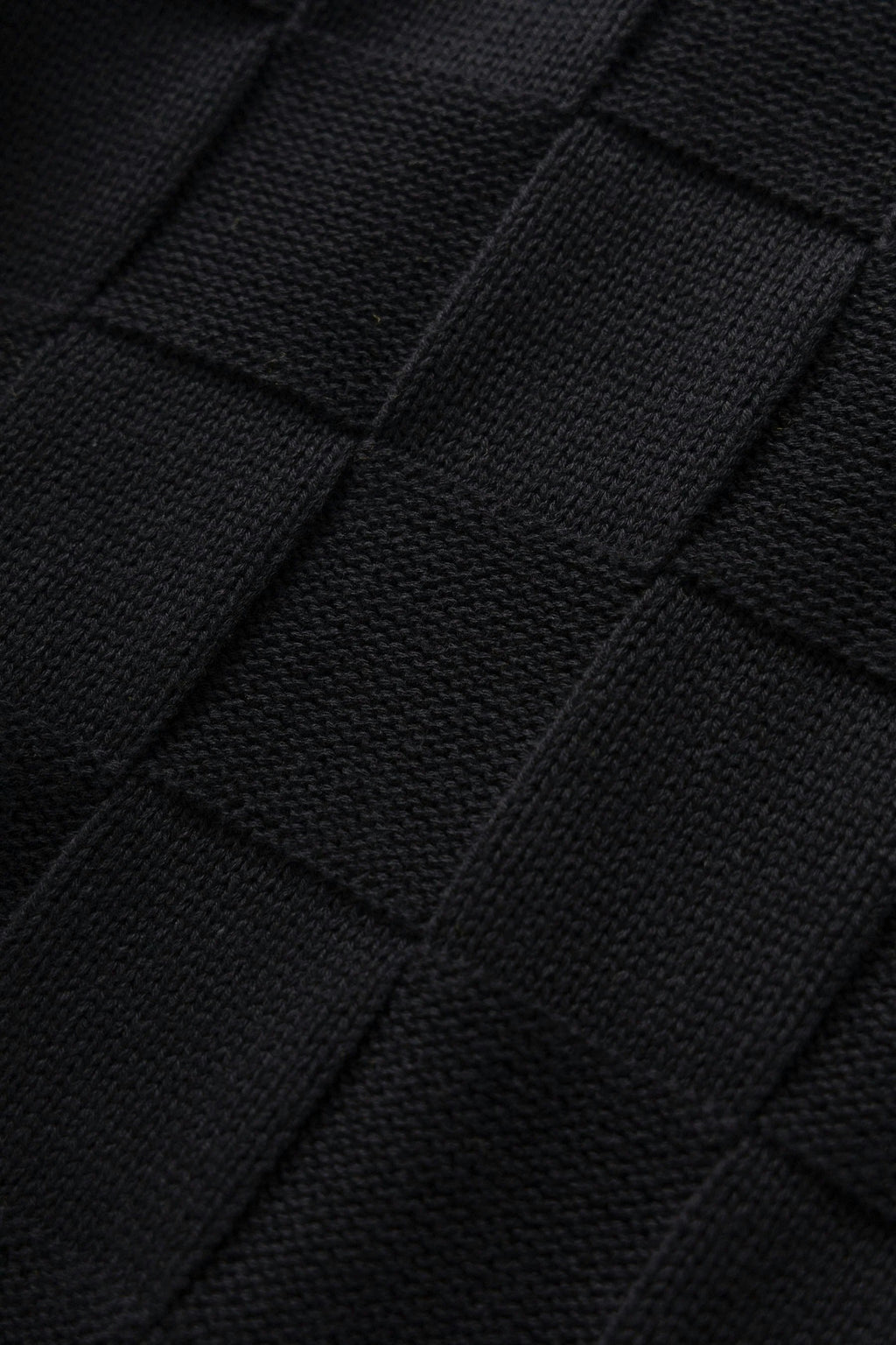 Service Works Check Knit Crewneck in Black