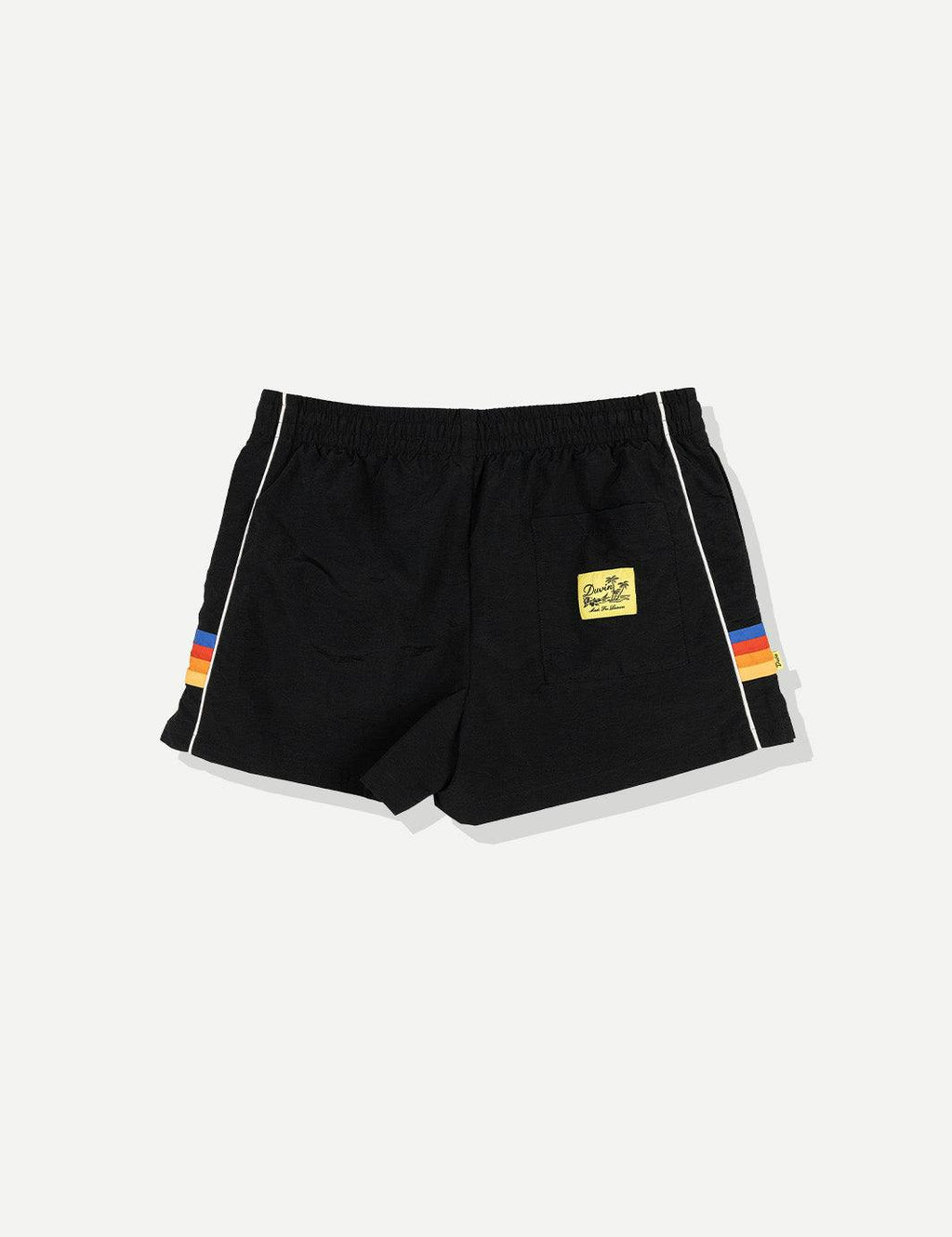 Side Stripe Nylon Short - Black