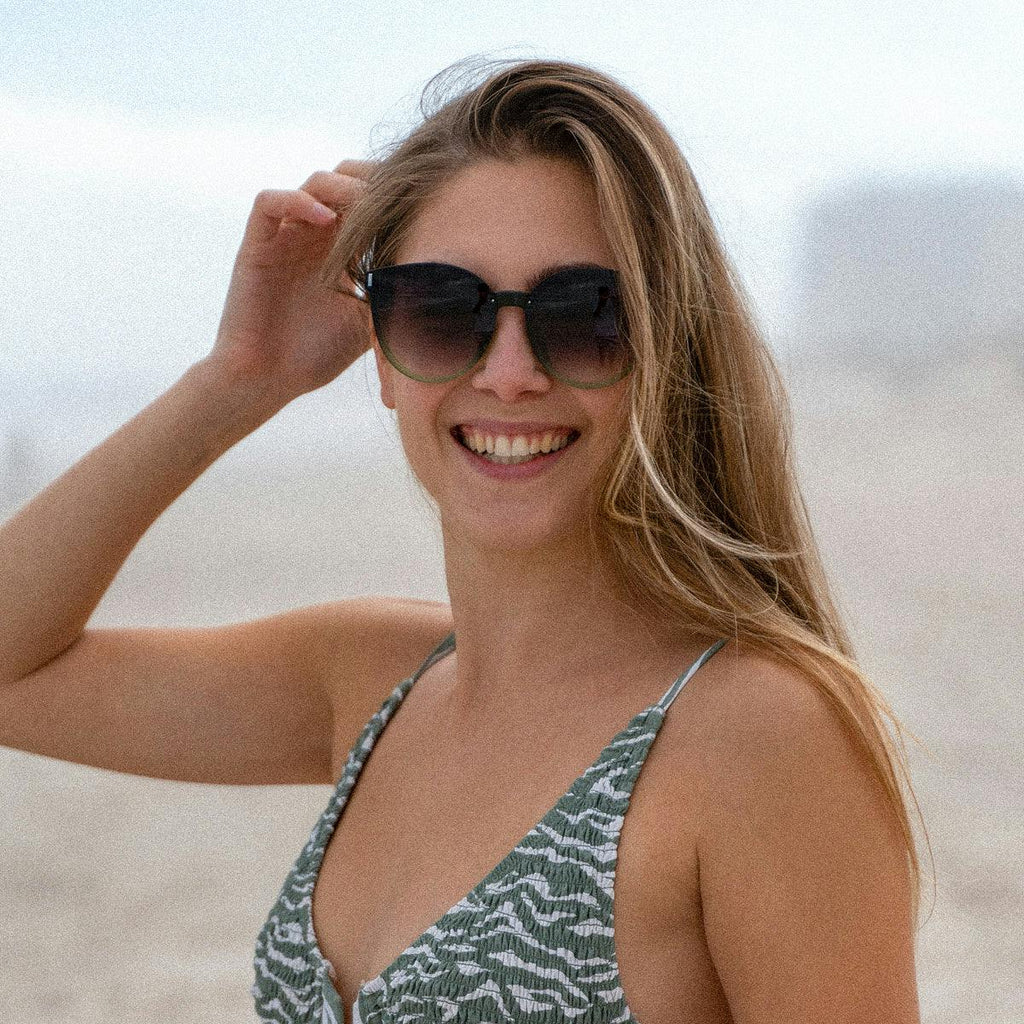 Harlow - Olive Green Frame Sunglasses
