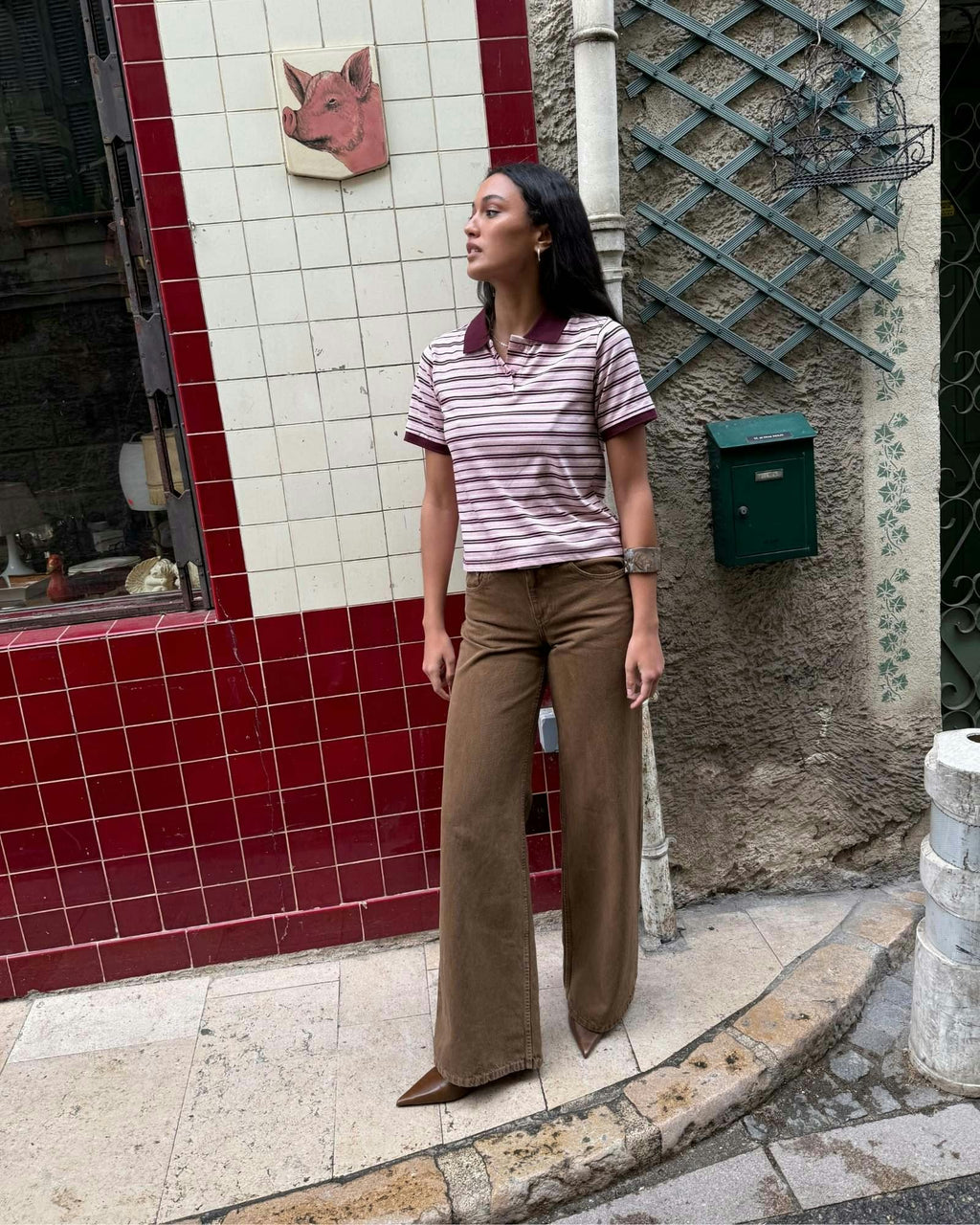 Jade Polo - Pink Stripe