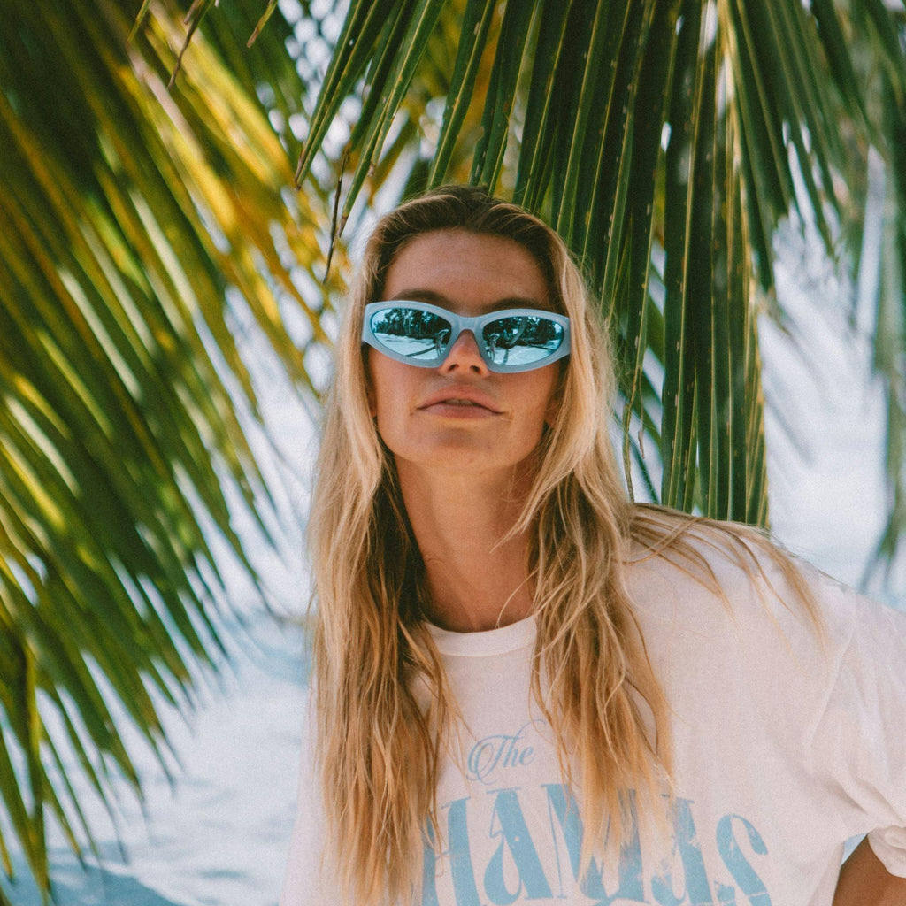 TOMB Pearl Sky Blue | Grey Polarised Blue Chrome Mirror Bio Lens