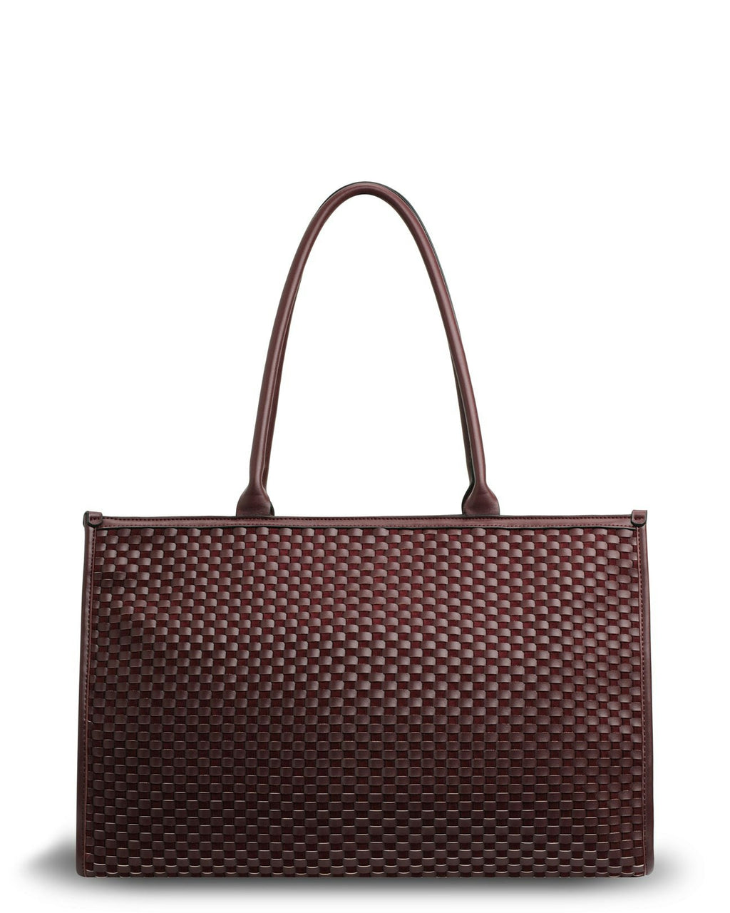 The Era Bag (BURGUNDY) Woven Suede Vegan Leather Tote Bag