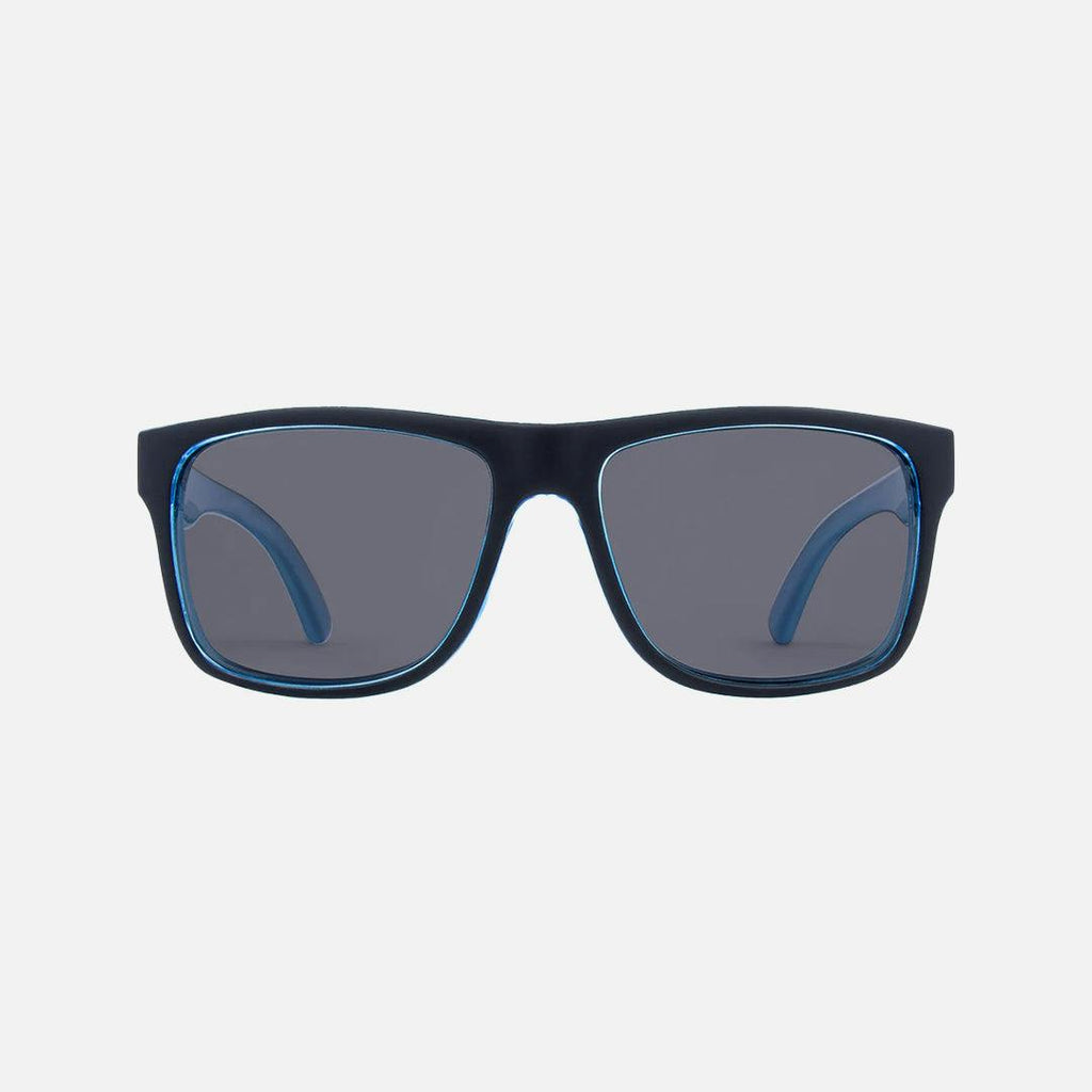 Crimson - Polarized Matte Black, Cyan Frame Sunglasses