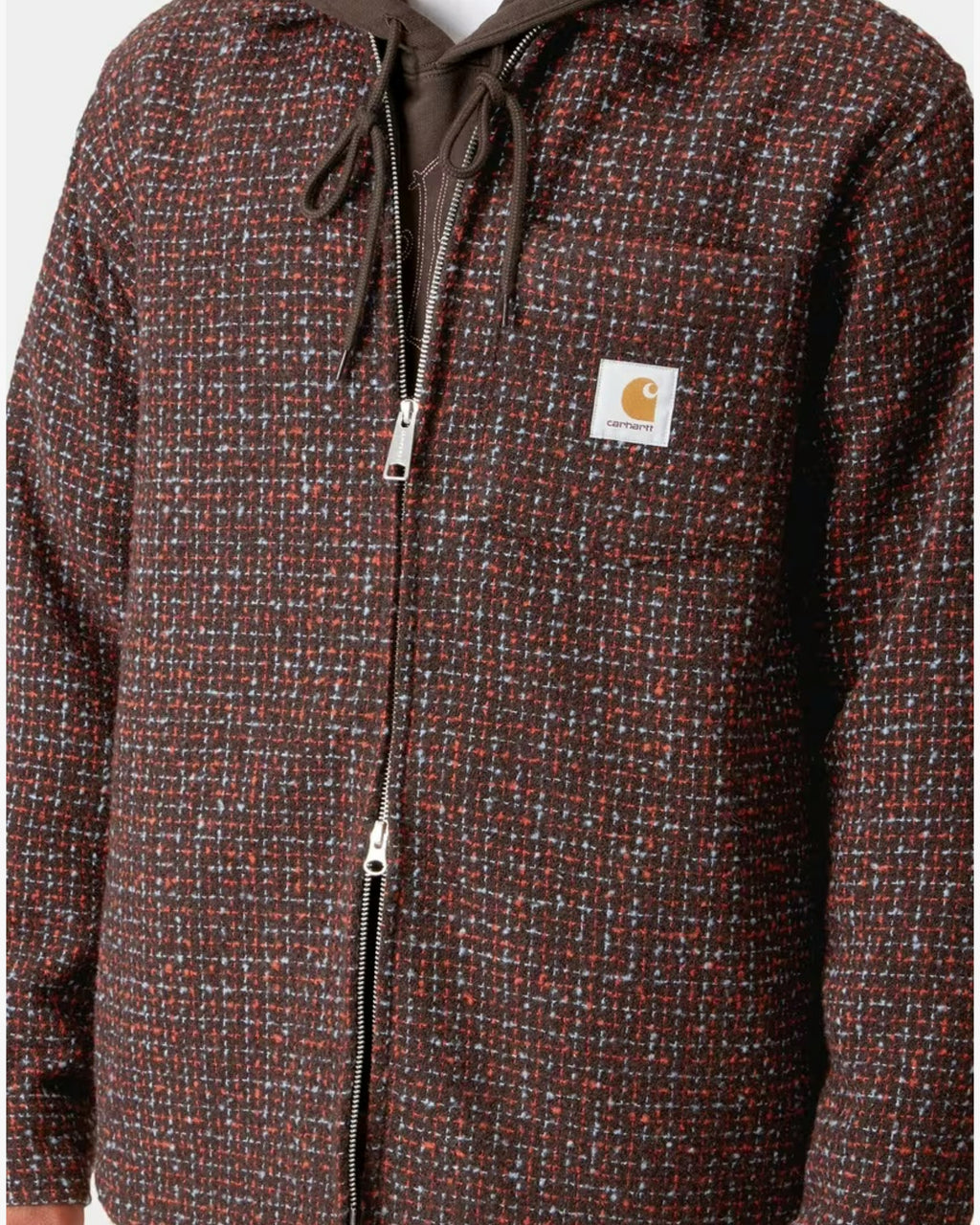 Carhartt WIP Bellamy Shirt Jacket in Red & Navy Check