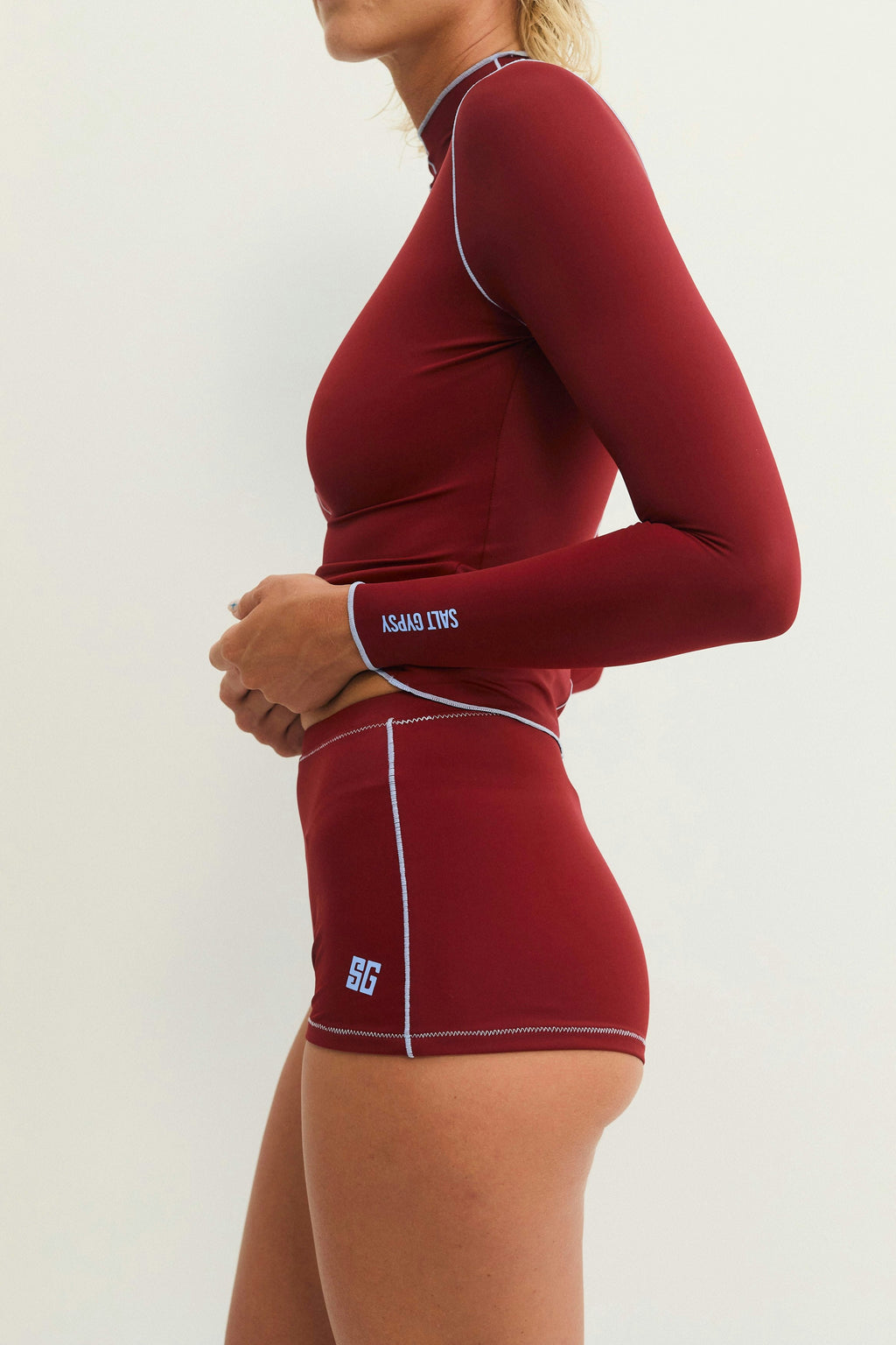 Slip on Shorts - Merlot