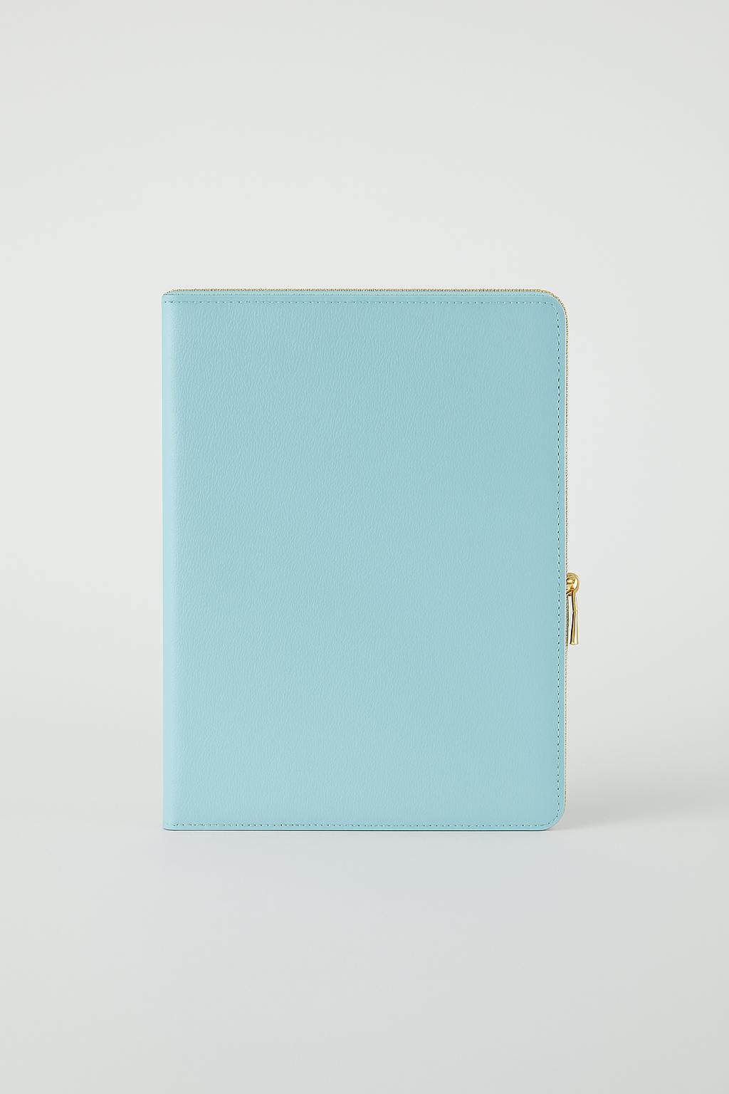 14" Padded Leather Laptop Case | Blue Gold