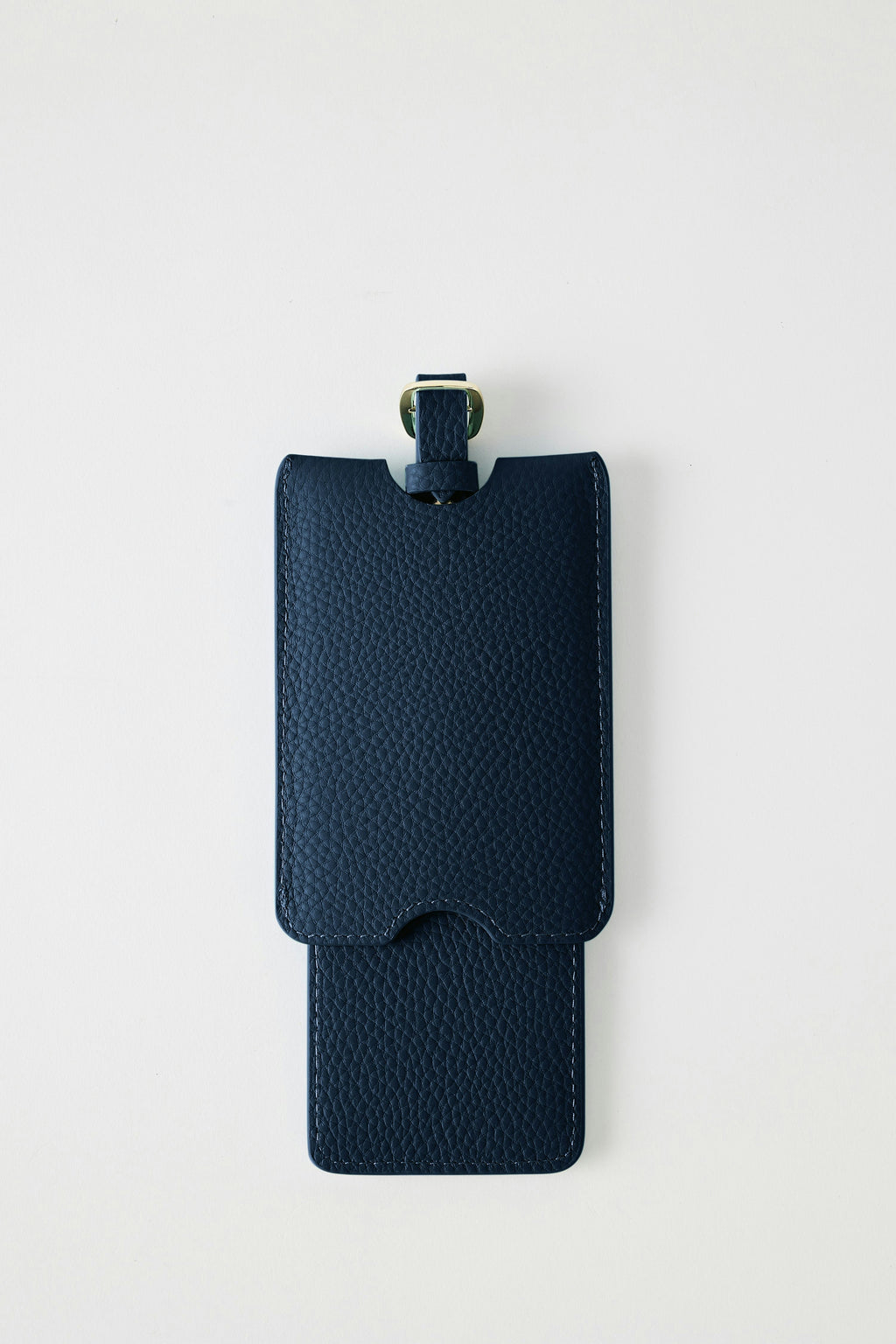 Leather Luggage Tag | Navy Gold