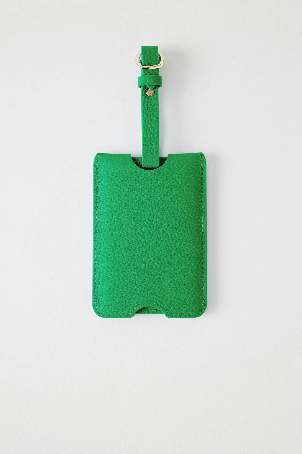 Leather Luggage Tag | Green Gold