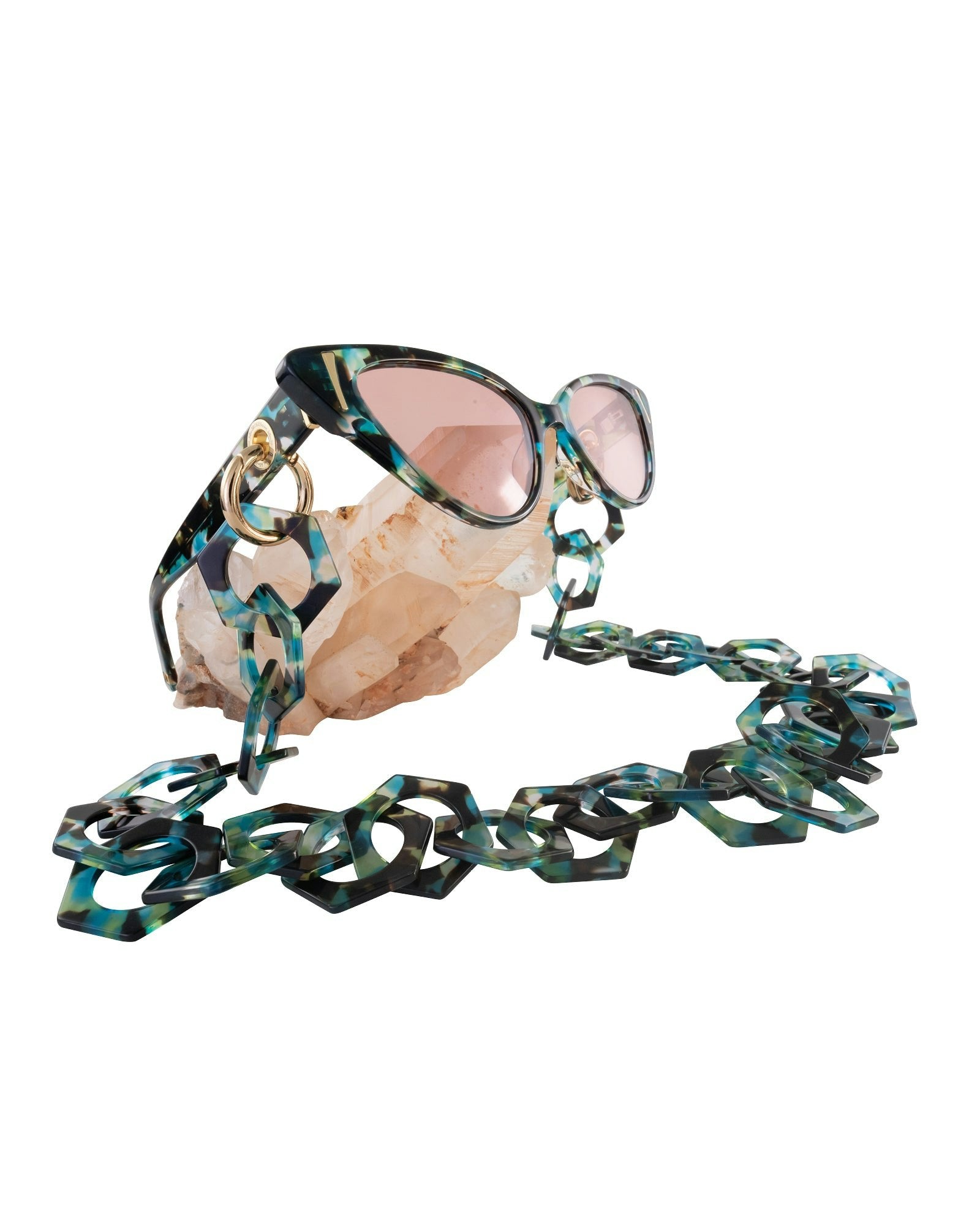 The Astral Plane – Galaxy Cat-Eye Sunglasses | Pink Polarised Lenses