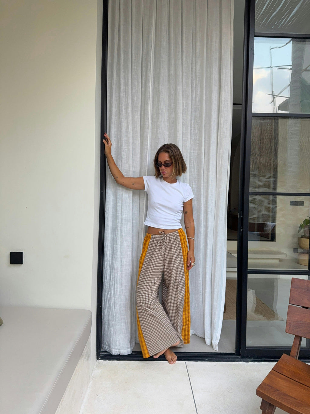 Patchwork Pant in Ginger Gingham