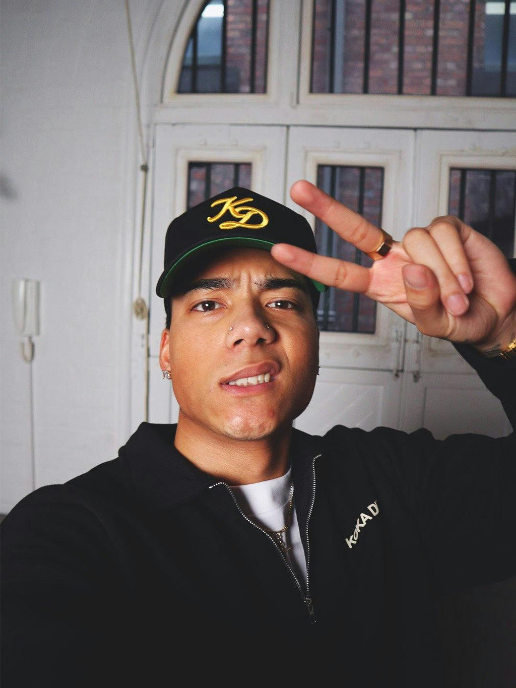 "KD" A-Frame Hat - Black Gold