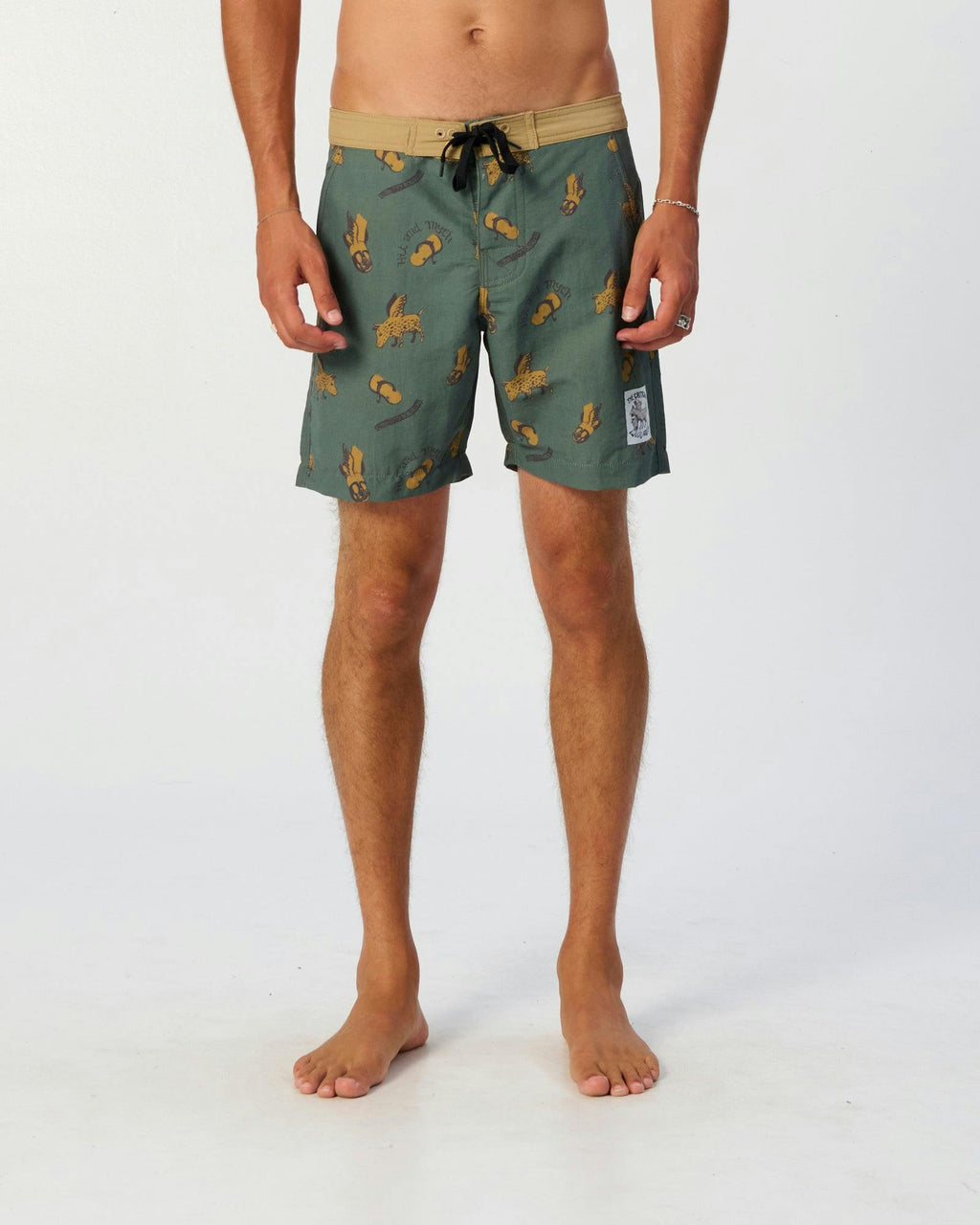Peace Thong 17" Boardshort - Green