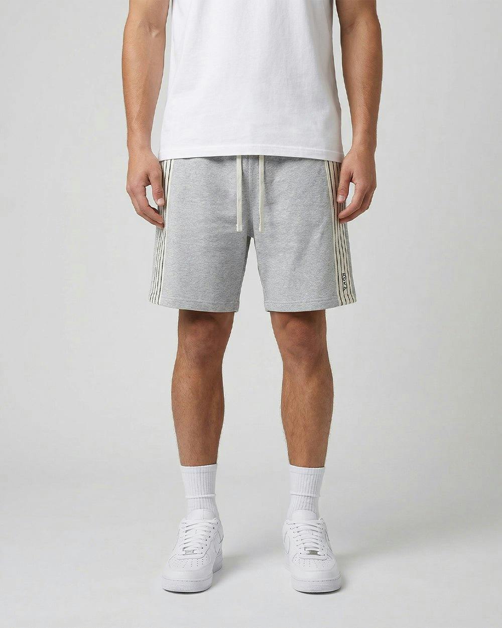 Premium Stripe Shorts // GREY