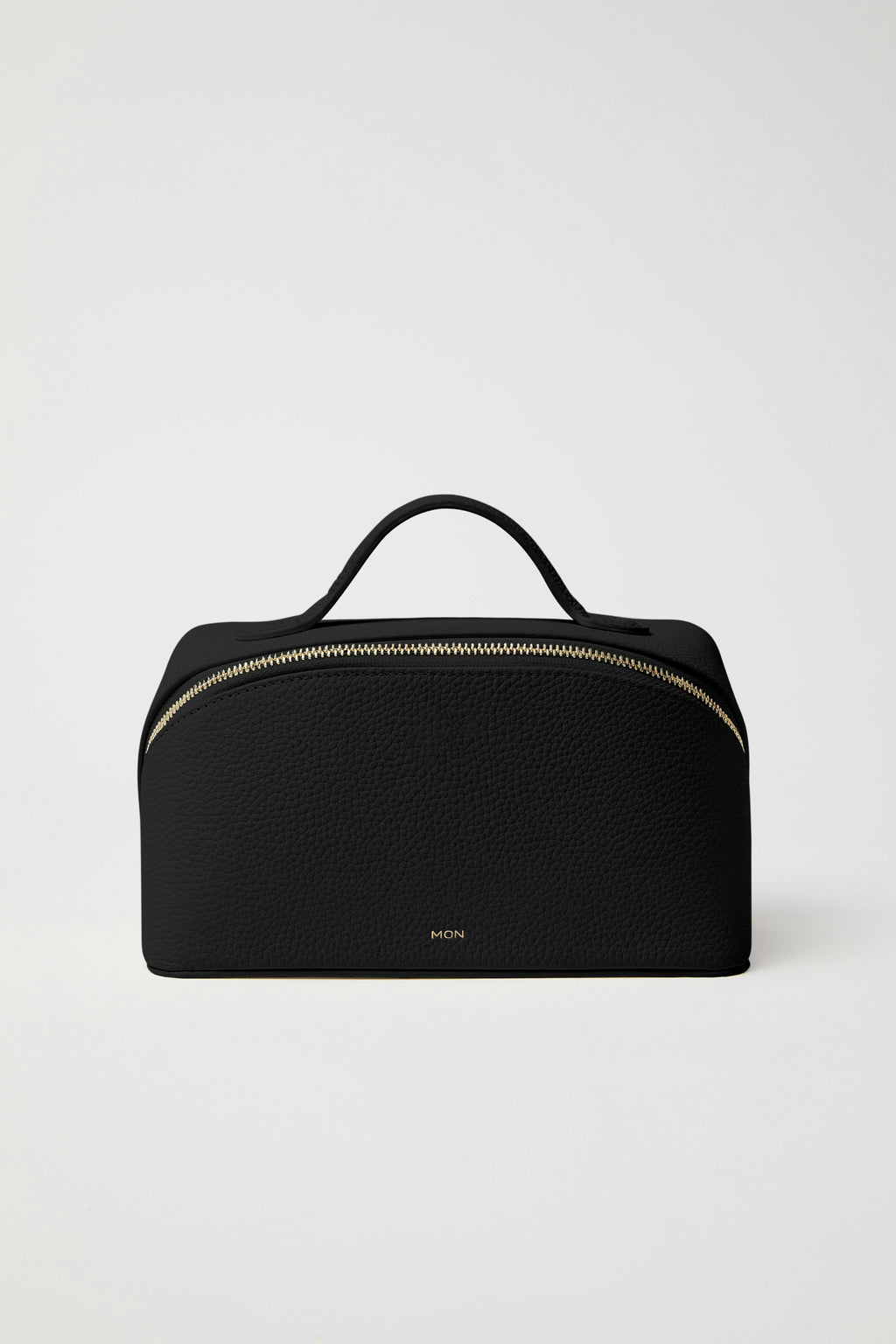 Leather Cosmetic Bag | Black Gold